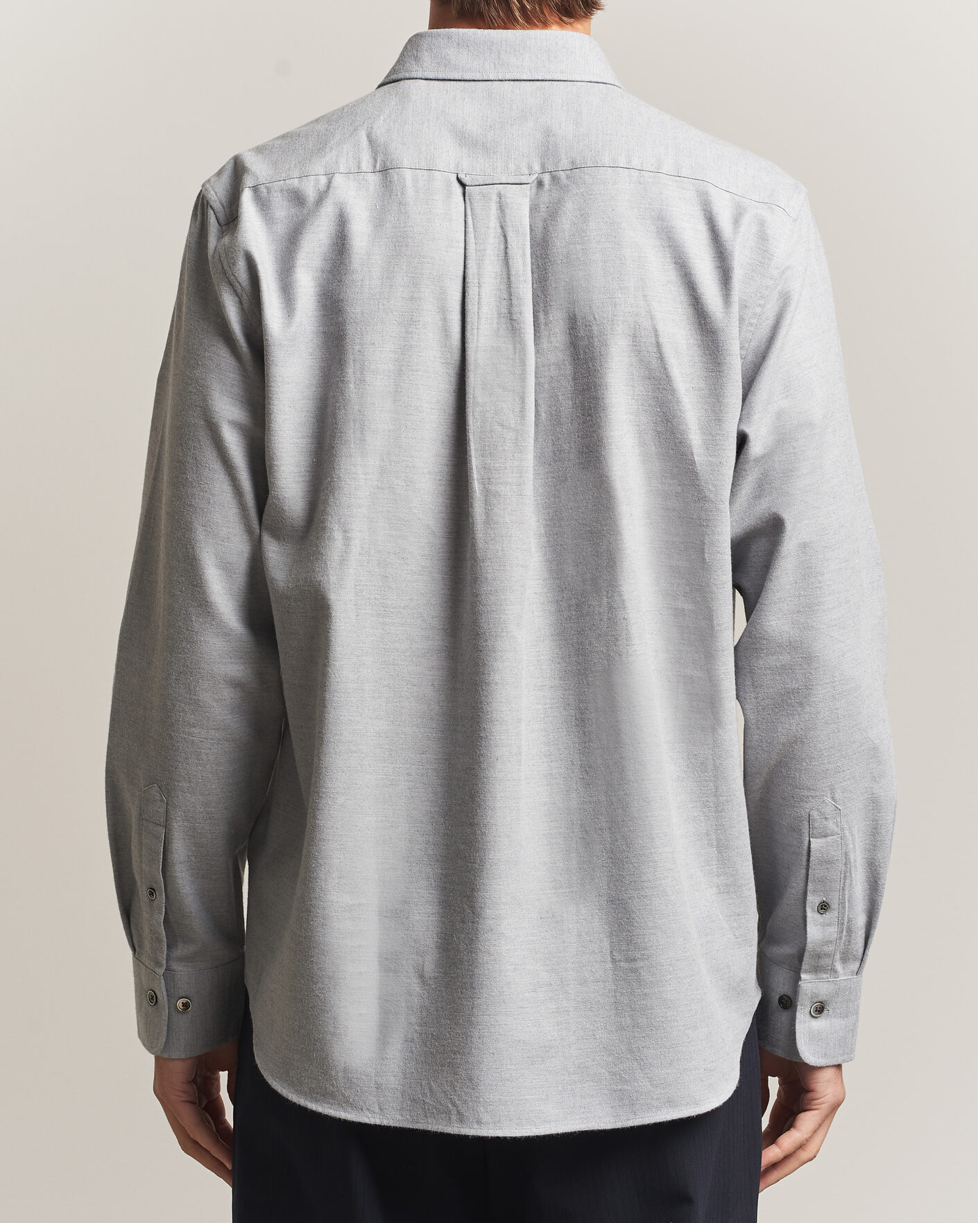 Men | Shirts | Gant | Regular Fit Flannel Shirt Grey Melange