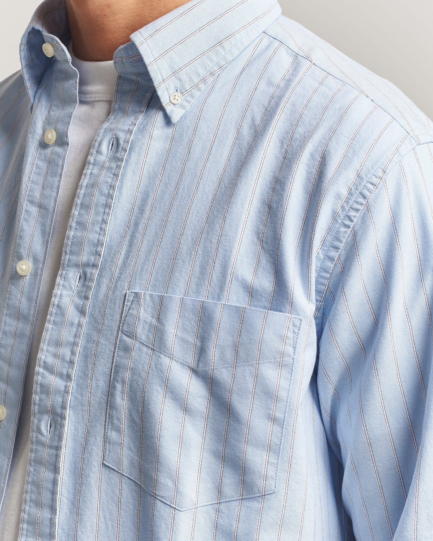 Men | Shirts | Gant | Regular Fit Archive Oxford Striped Shirt Clear Sky