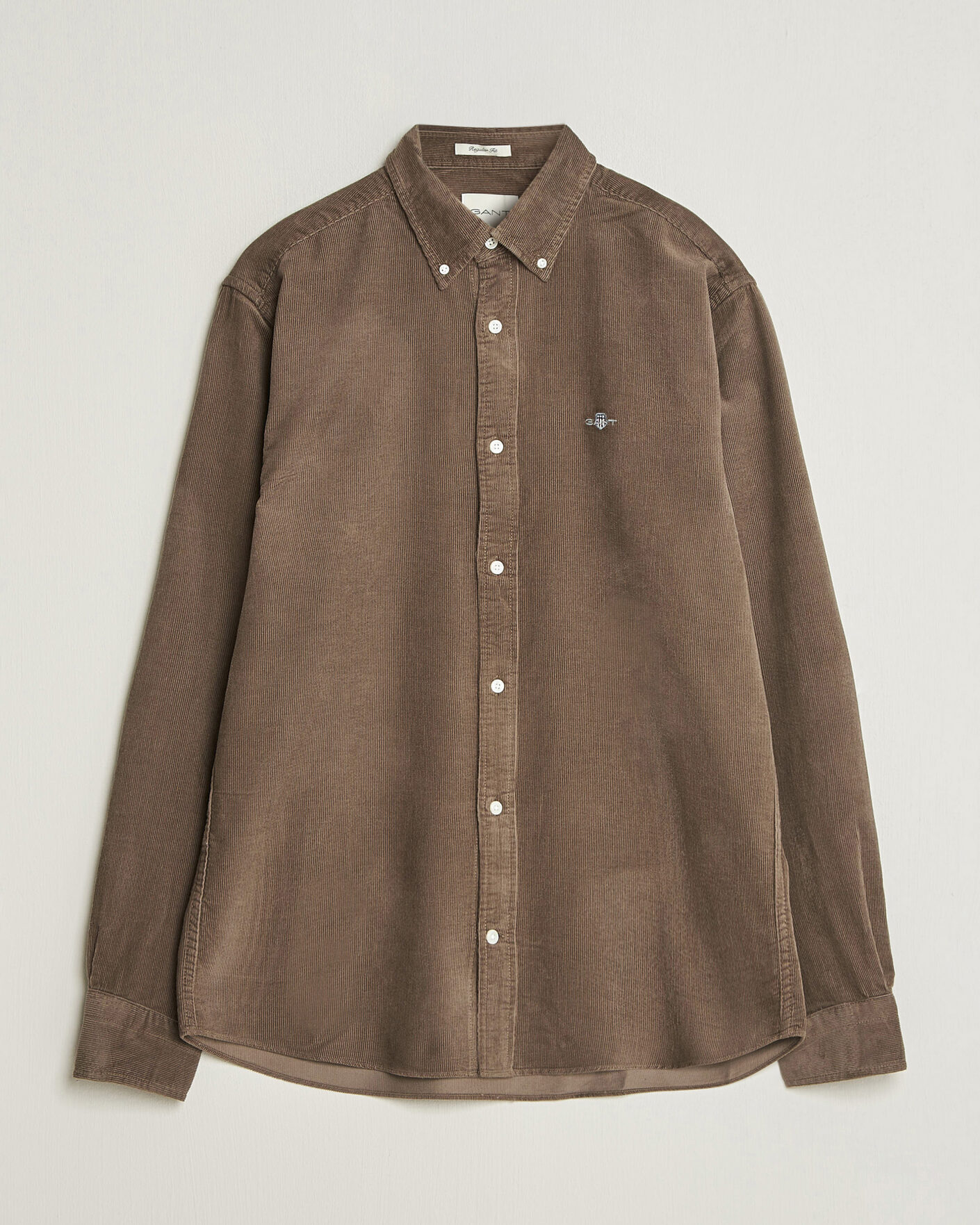 Men | Shirts | Gant | Regular Fit Corduroy Shirt Faded Taupe
