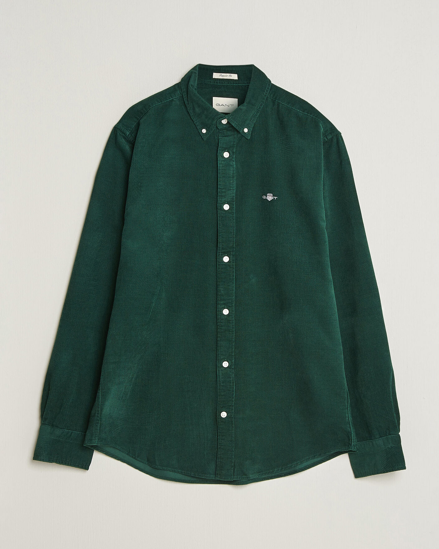Men | Shirts | Gant | Regular Fit Corduroy Shirt Tartan Green