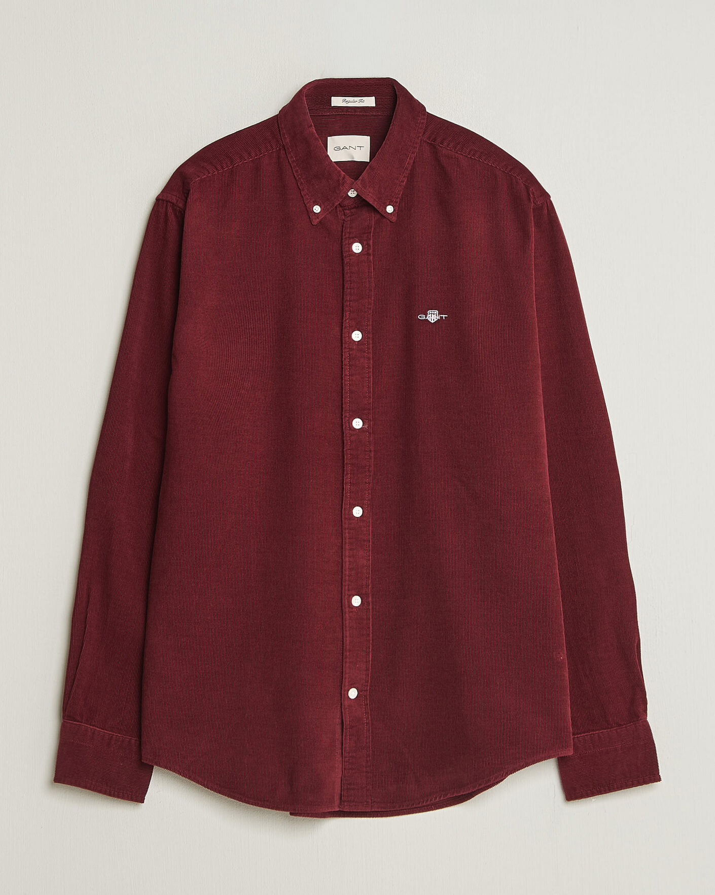 Men | Shirts | Gant | Regular Fit Corduroy Shirt Deep Grape Wine