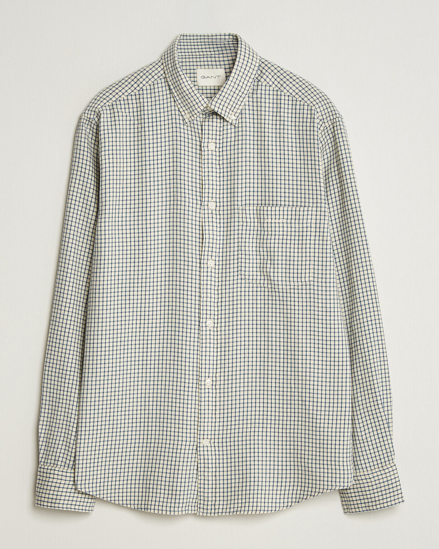 Men | Shirts | Gant | Regular Fit Windblown Flannel Checked Shirt Blue Horizon