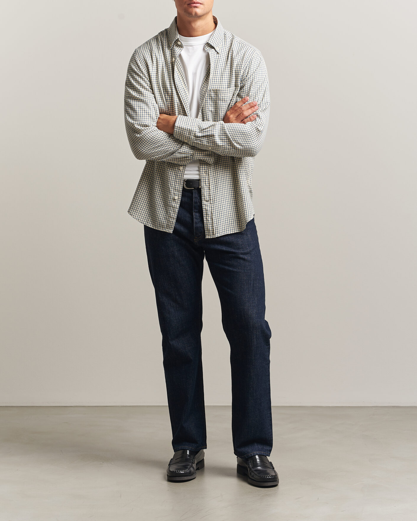 Men | Shirts | Gant | Regular Fit Windblown Flannel Checked Shirt Blue Horizon
