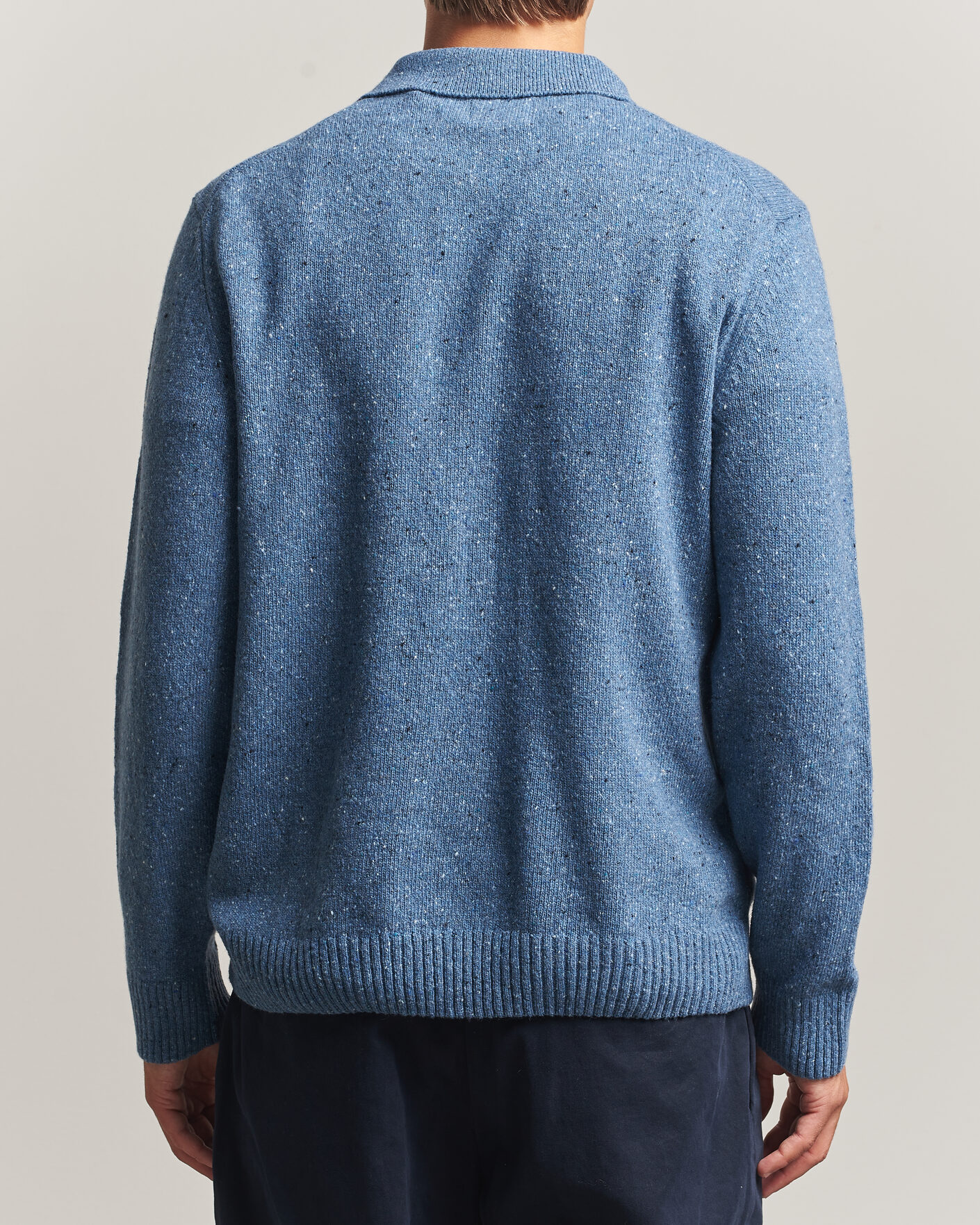 Men | Sweaters & Knitwear | Gant | Neps Wool Polo Blue Horizon
