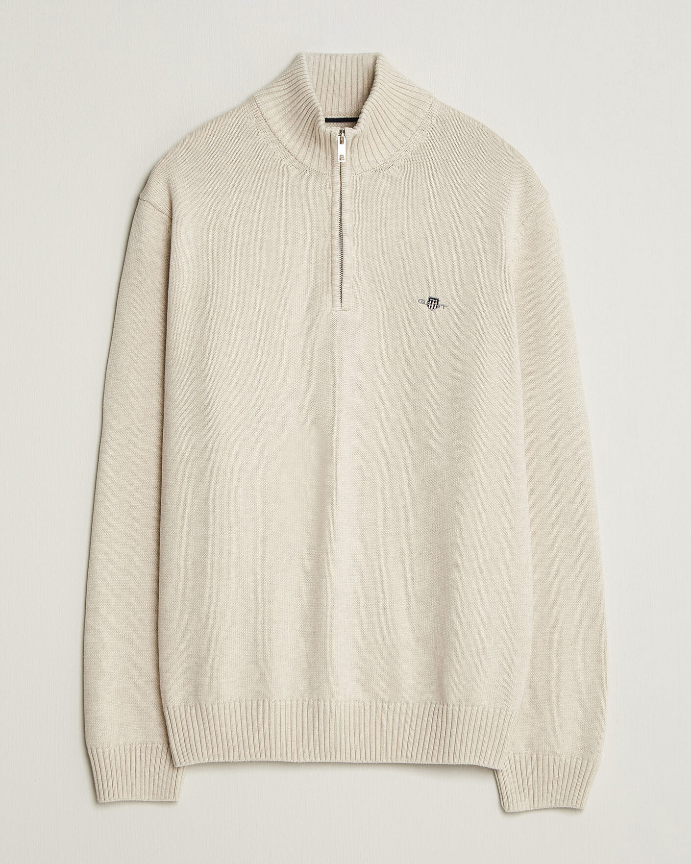 Men | Sweaters & Knitwear | Gant | Casual Cotton Half Zip Seed Melange