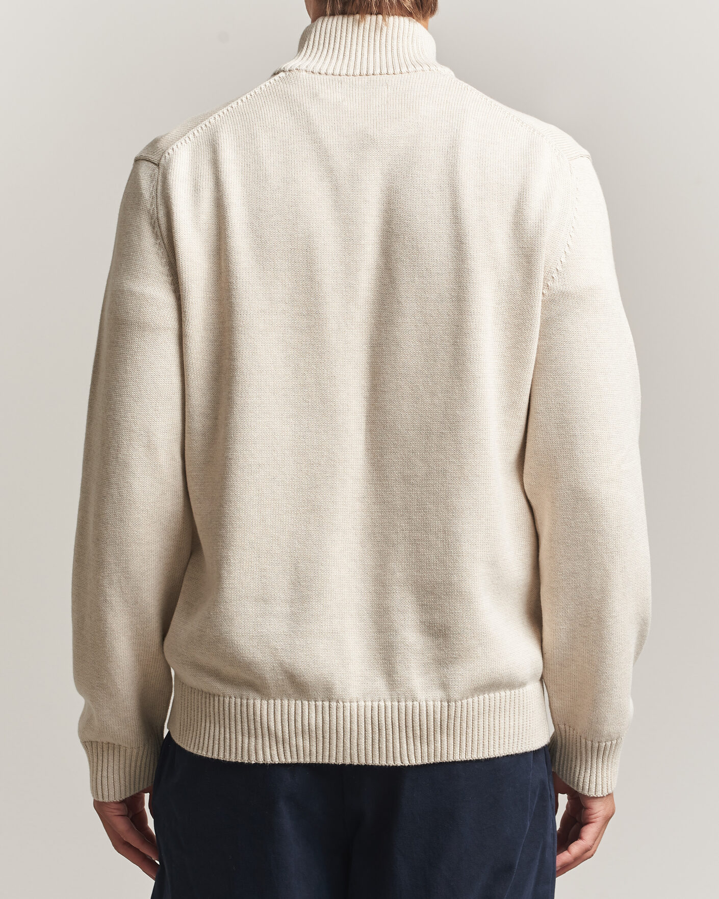 Men | Sweaters & Knitwear | Gant | Casual Cotton Half Zip Seed Melange
