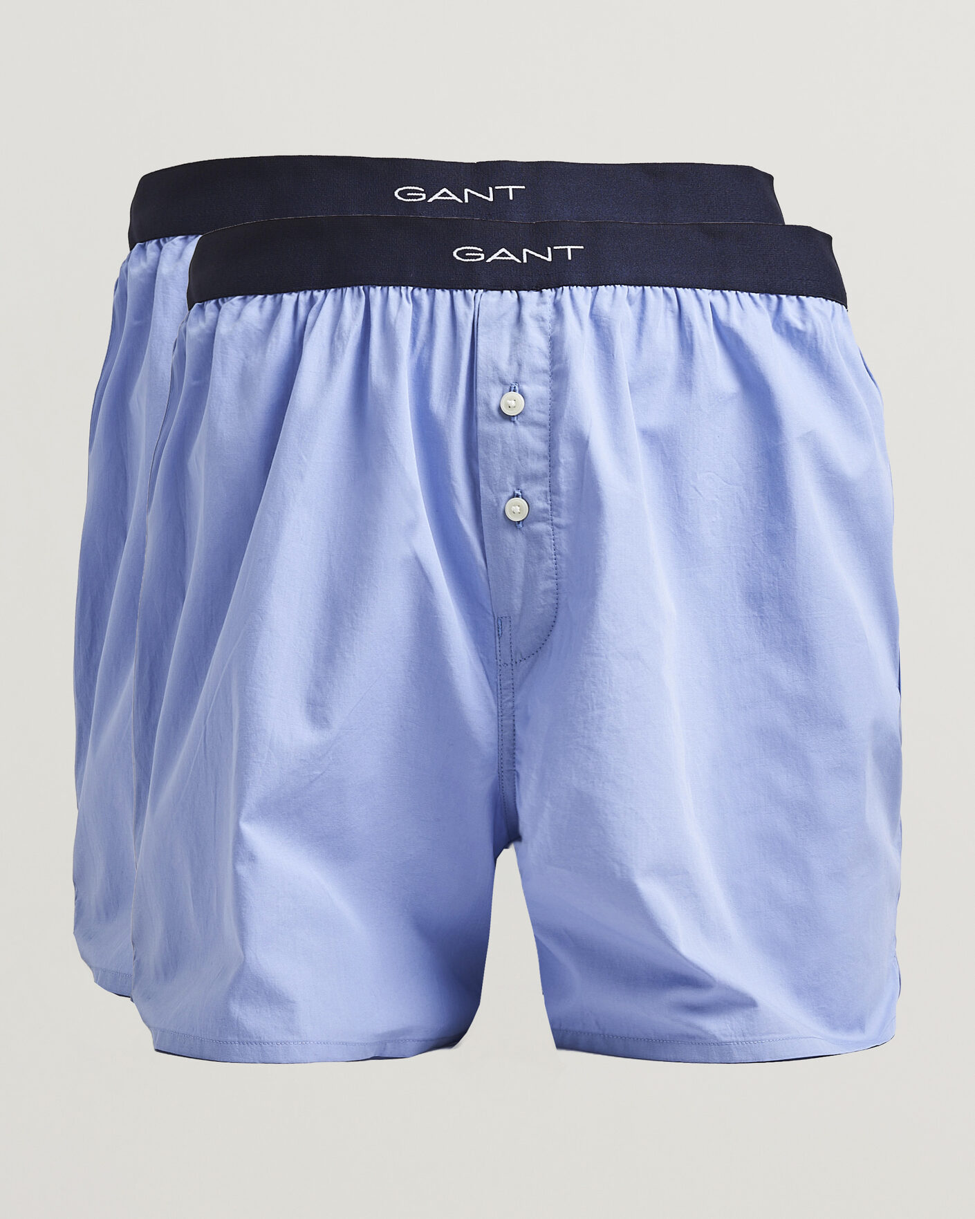 Men | Underwear & Socks | Gant | 2-Pack Woven Boxer Shorts Light Blue