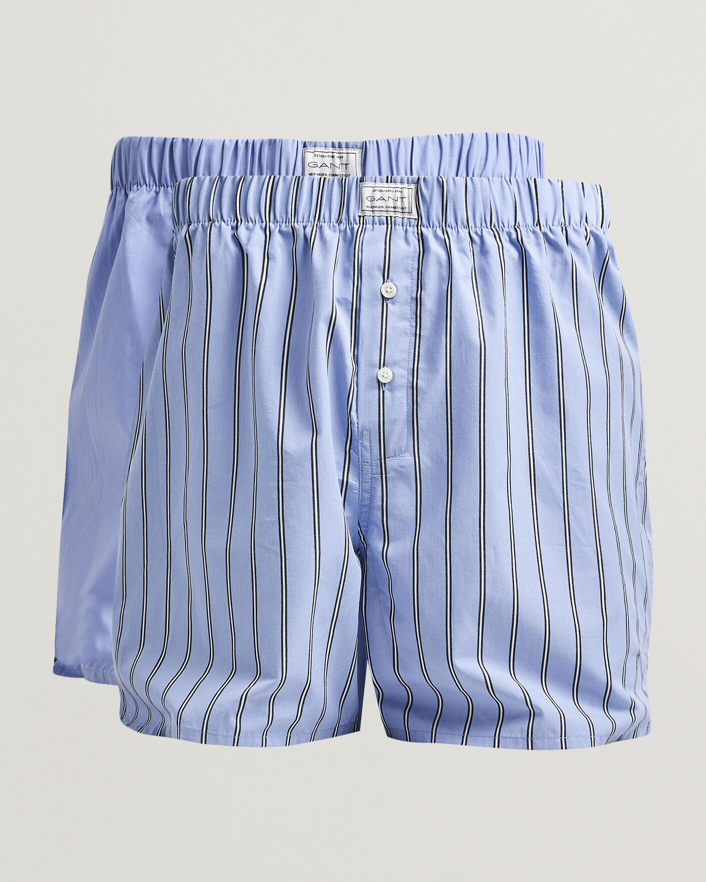 Men | Underwear & Socks | Gant | 2-Pack Woven Boxer Shorts Light Blue