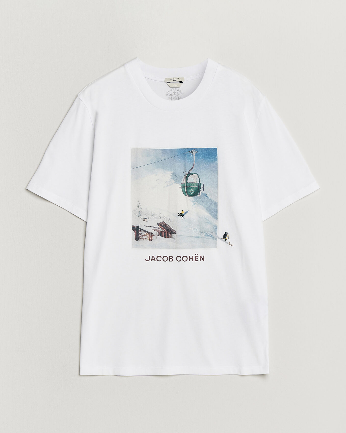 Men | T-Shirts | Jacob Cohën | Apres Ski Printed T-Shirt White