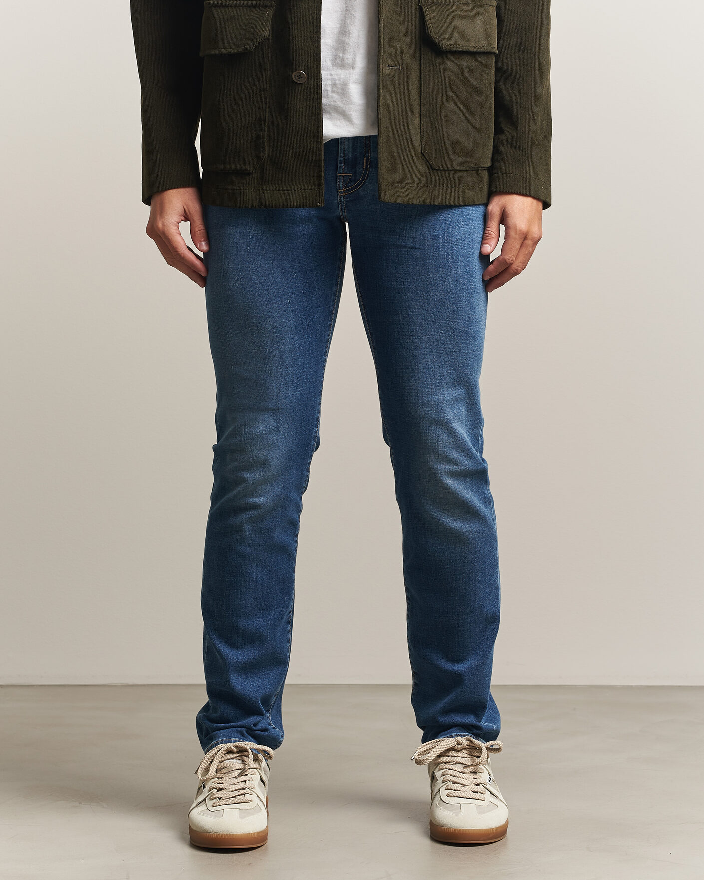 Men | Jeans | Jacob Cohën | Bard Fast Slim Fit Stretch Jeans Mid Blue