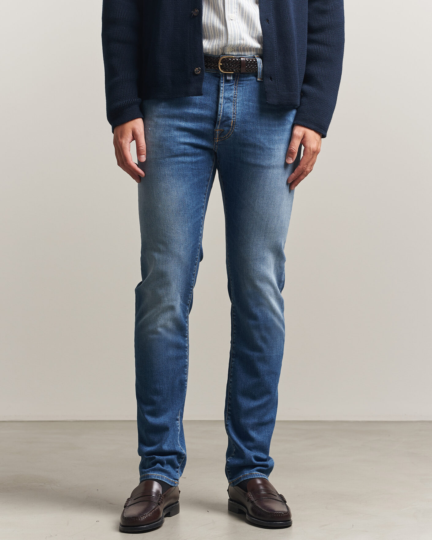 Men | Jeans | Jacob Cohën | Bard Slim Fit Stretch Jeans Light Blue