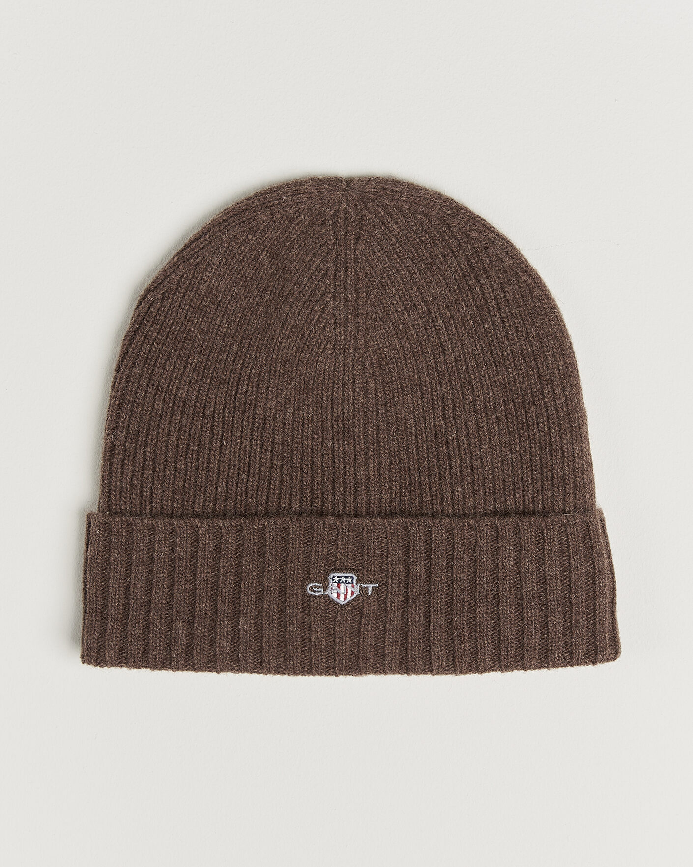 Men | Beanies | Gant | Wool Beanie Shadow Brown
