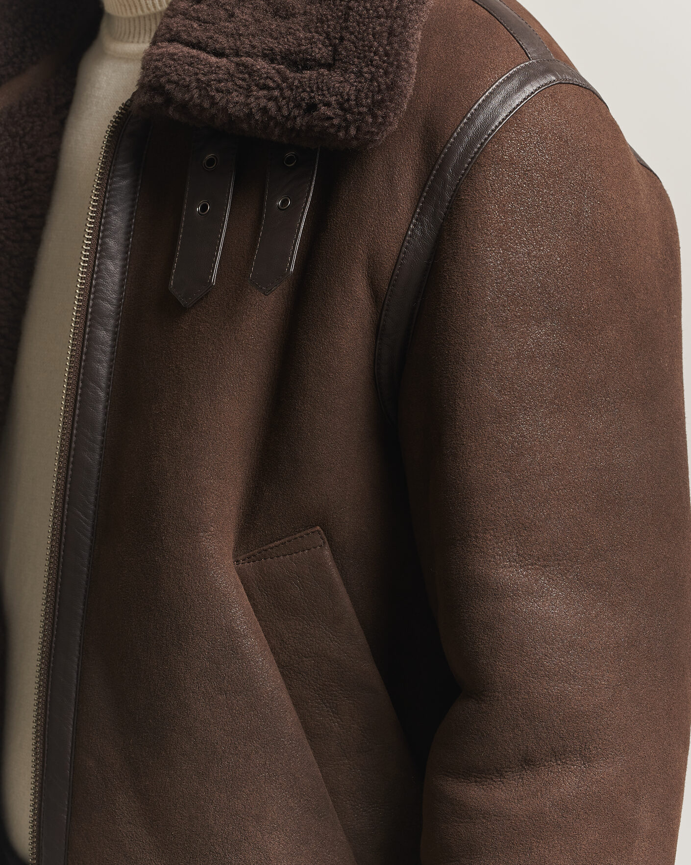 Men | Coats & Jackets | Gant | Classic Shearling Jacket Black Brown