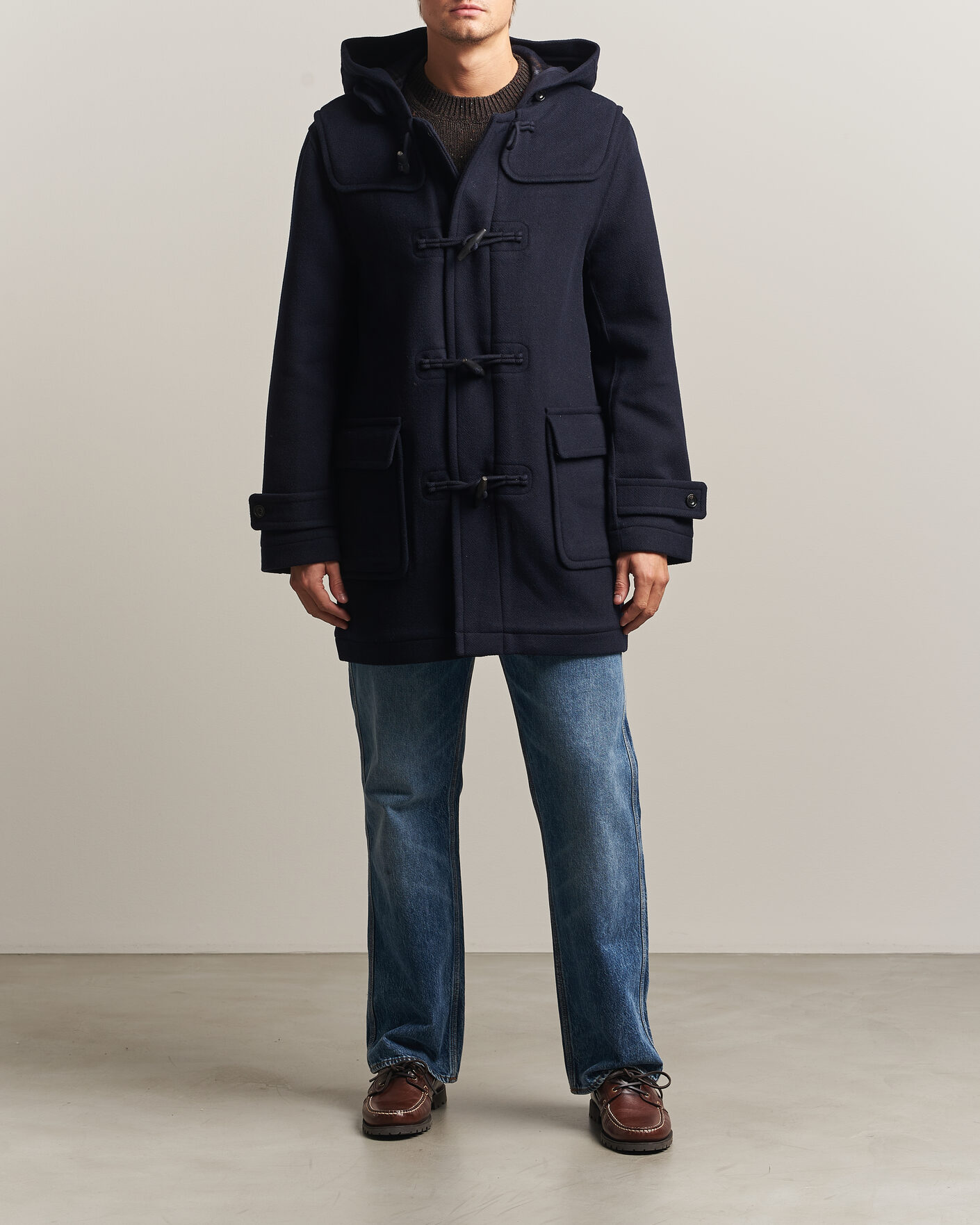 Men | Coats & Jackets | Gant | Classic Wool Duffle Coat Evening Blue