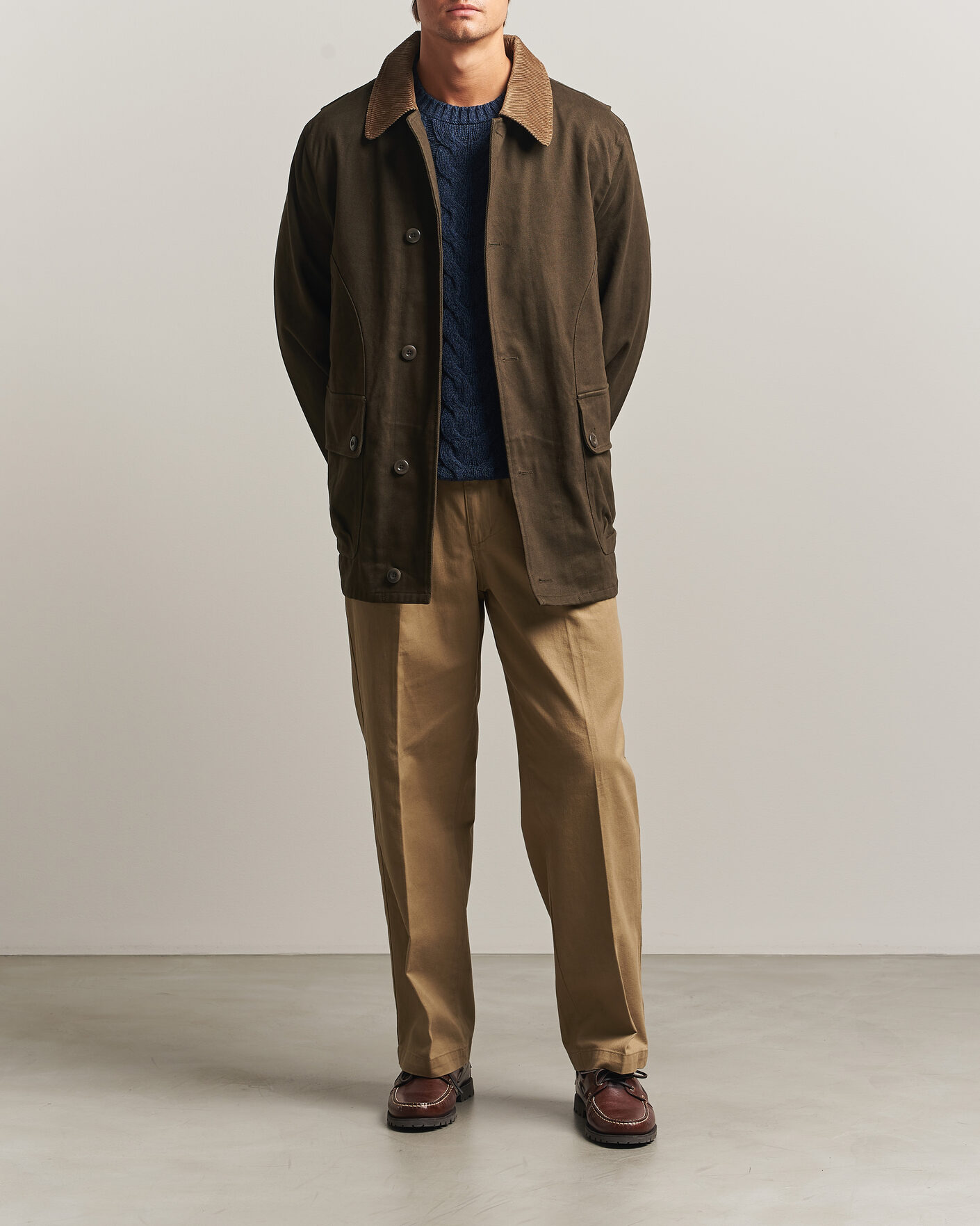 Men | Coats & Jackets | Gant | Moleskin Decker Jacket Dark Moss Green