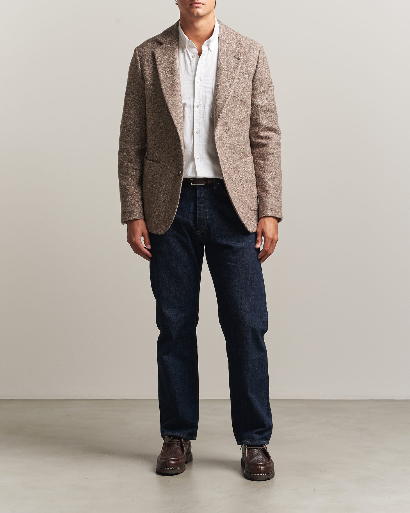 Men | Blazers | Gant | Wool/Silk Jersey Blazer Clay Beige