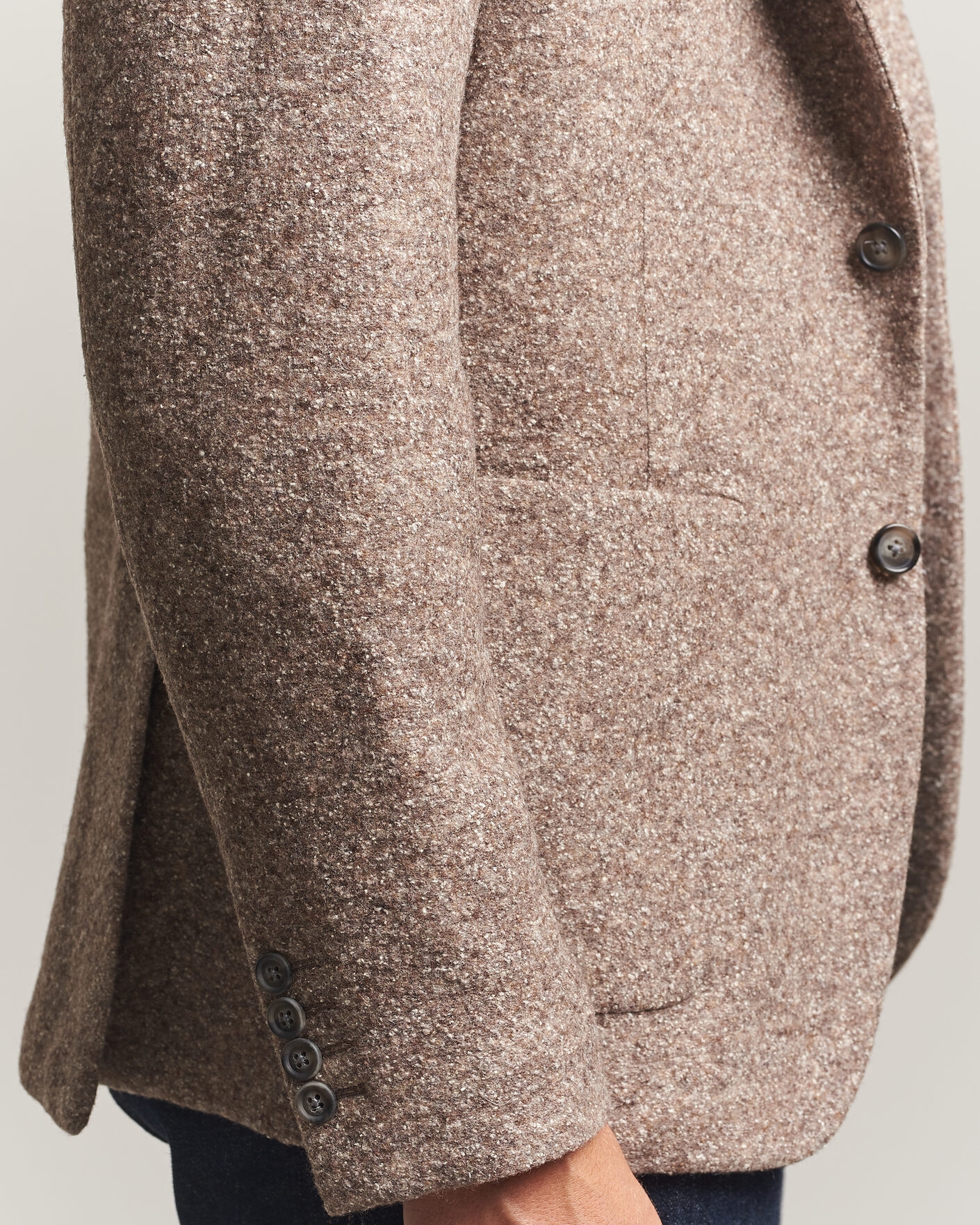Men | Blazers | Gant | Wool/Silk Jersey Blazer Clay Beige