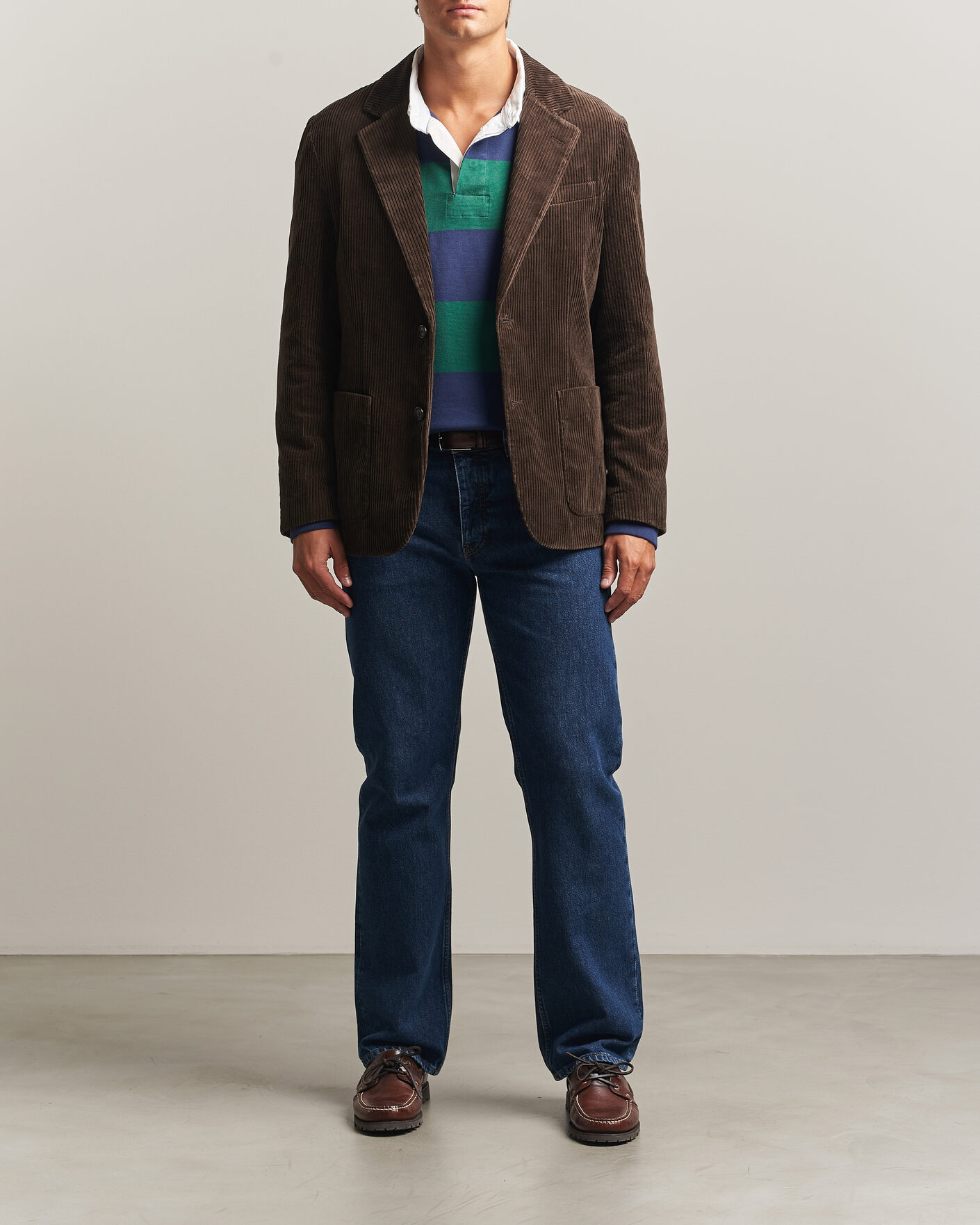 Men | Blazers | Gant | Corduroy Blazer Black Brown