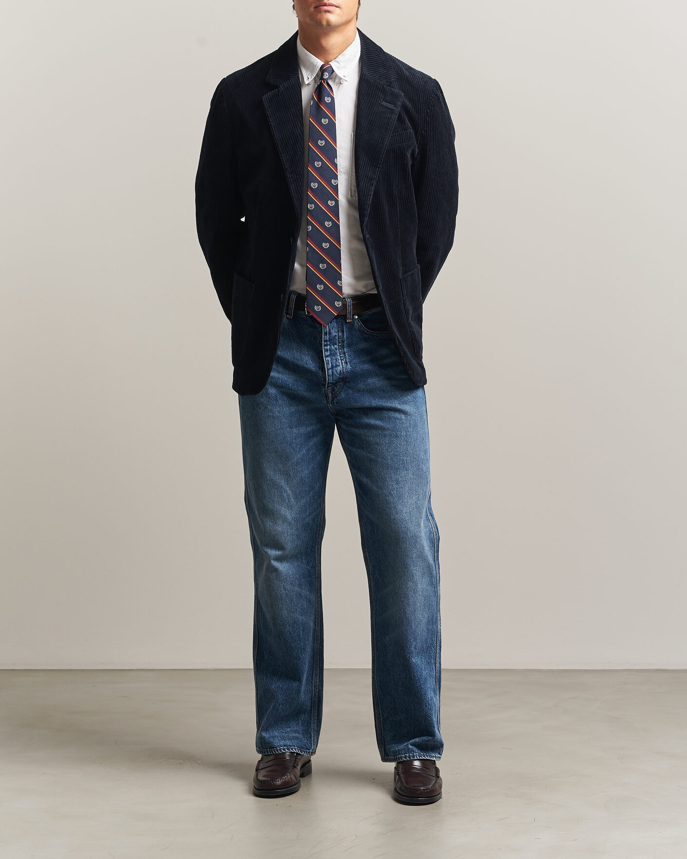 Men | Blazers | Gant | Corduroy Blazer Evening Blue