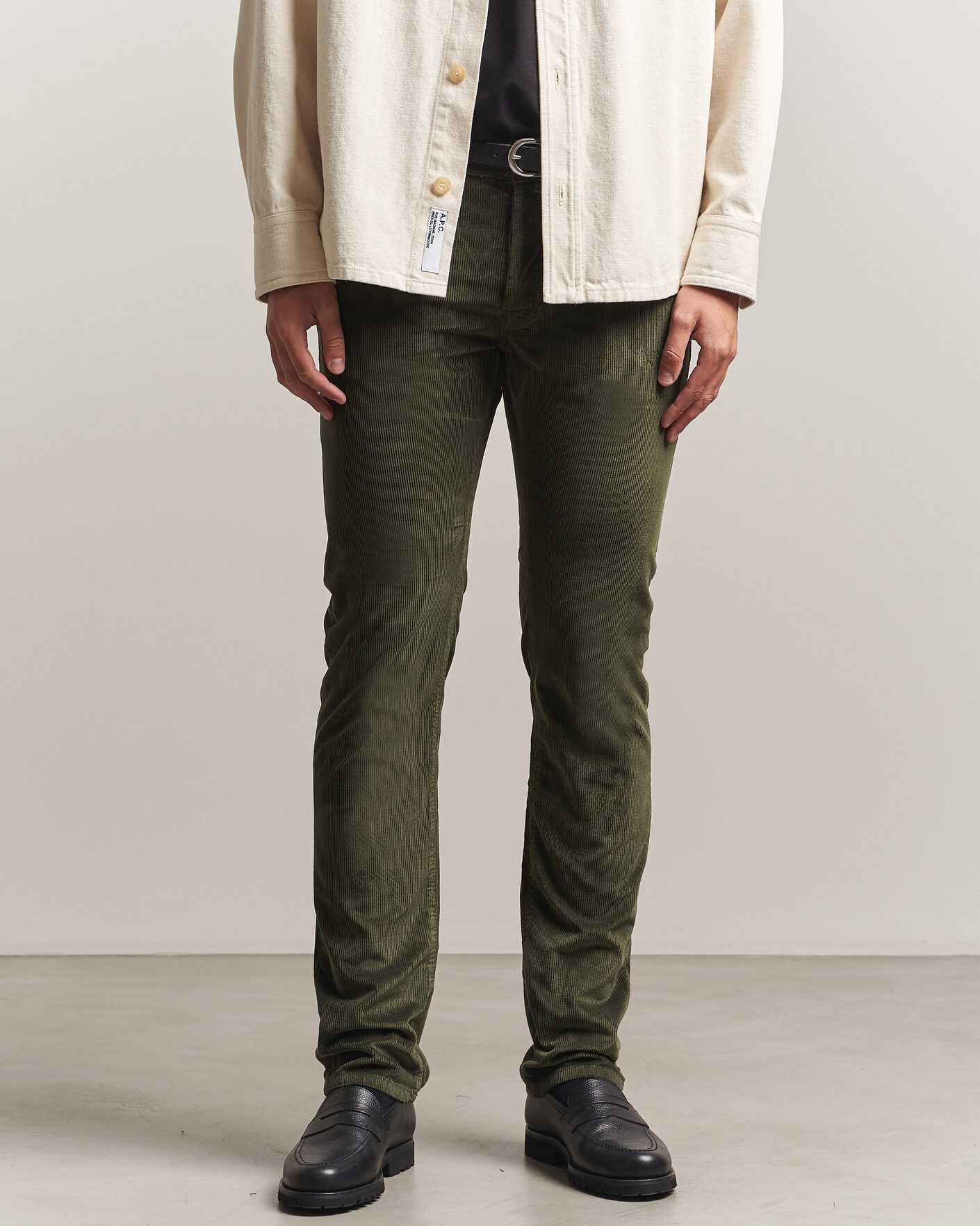 Men | Trousers | Jacob Cohën | Bard 5-Pocket Medium Corduroy Trousers Green