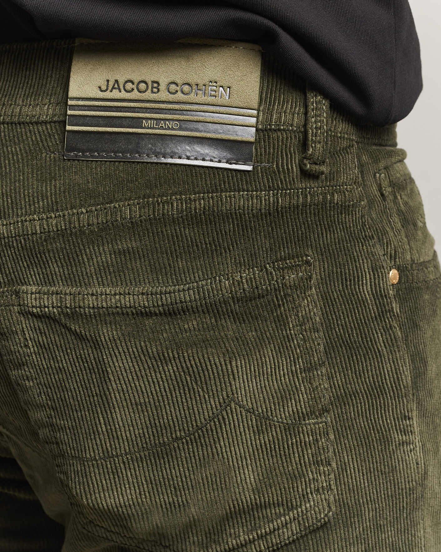 Men | Trousers | Jacob Cohën | Bard 5-Pocket Medium Corduroy Trousers Green
