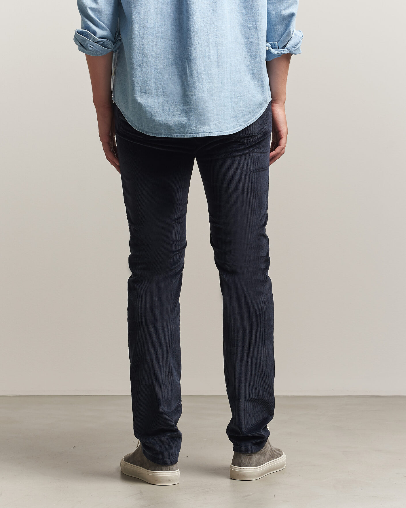 Men | Trousers | Jacob Cohën | Bard 5-Pocket Medium Corduroy Trousers Navy