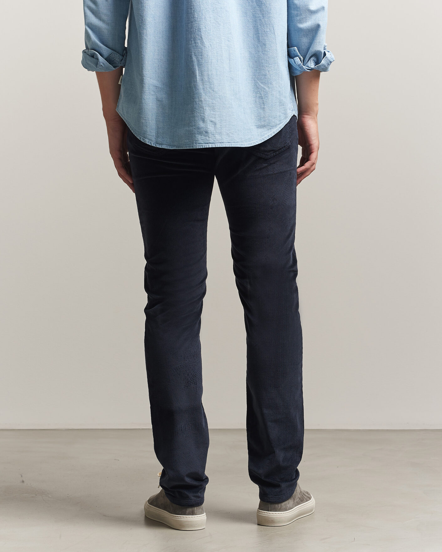 Men | Trousers | Jacob Cohën | Bard 5-Pocket Medium Corduroy Trousers Navy