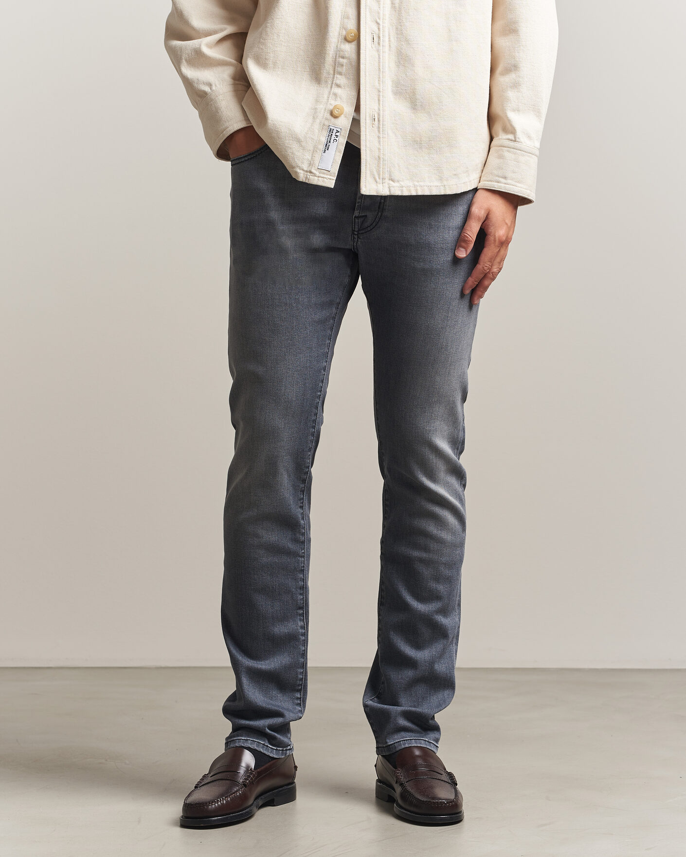 Men | Jeans | Jacob Cohën | Bard Slim Fit Stretch Jeans Light Grey
