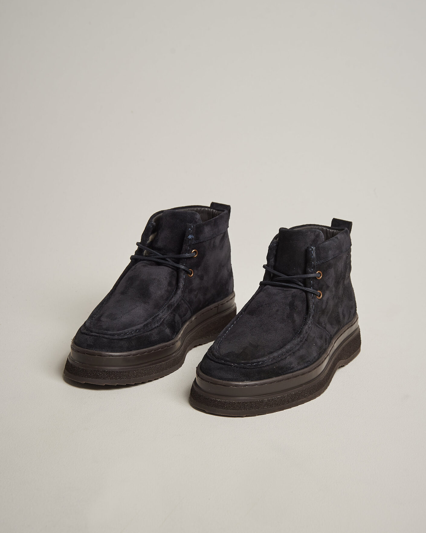 Men | Boots | Gant | Blistown Shearling Suede Moc Toe Boot Marine