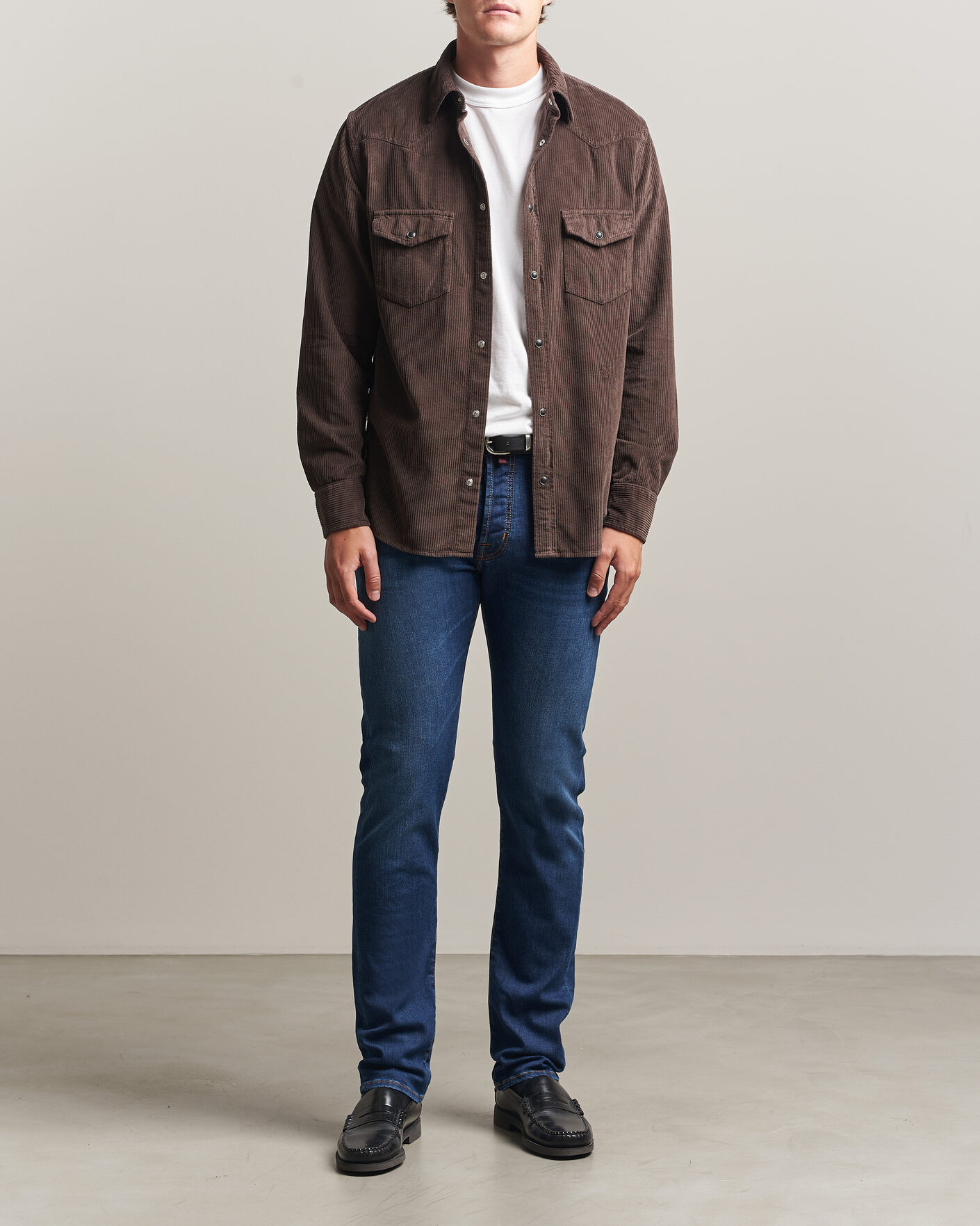 Men | Jeans | Jacob Cohën | Bard Slim Fit Vintage Wash Stretch Jeans Mid Blue