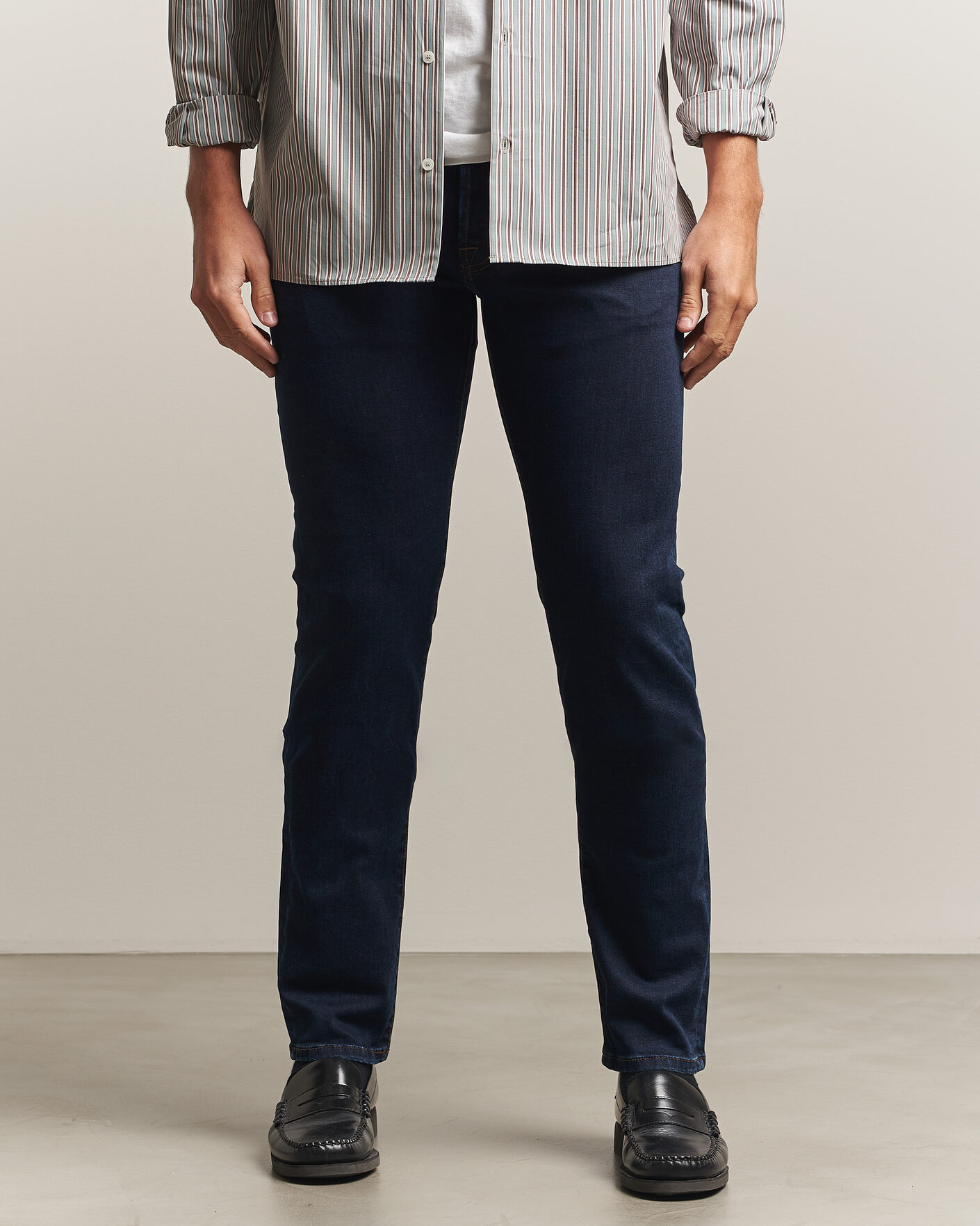 Men | Jeans | Jacob Cohën | Nick Slim Fit Rinse Wash Stretch Jeans Dark Blue
