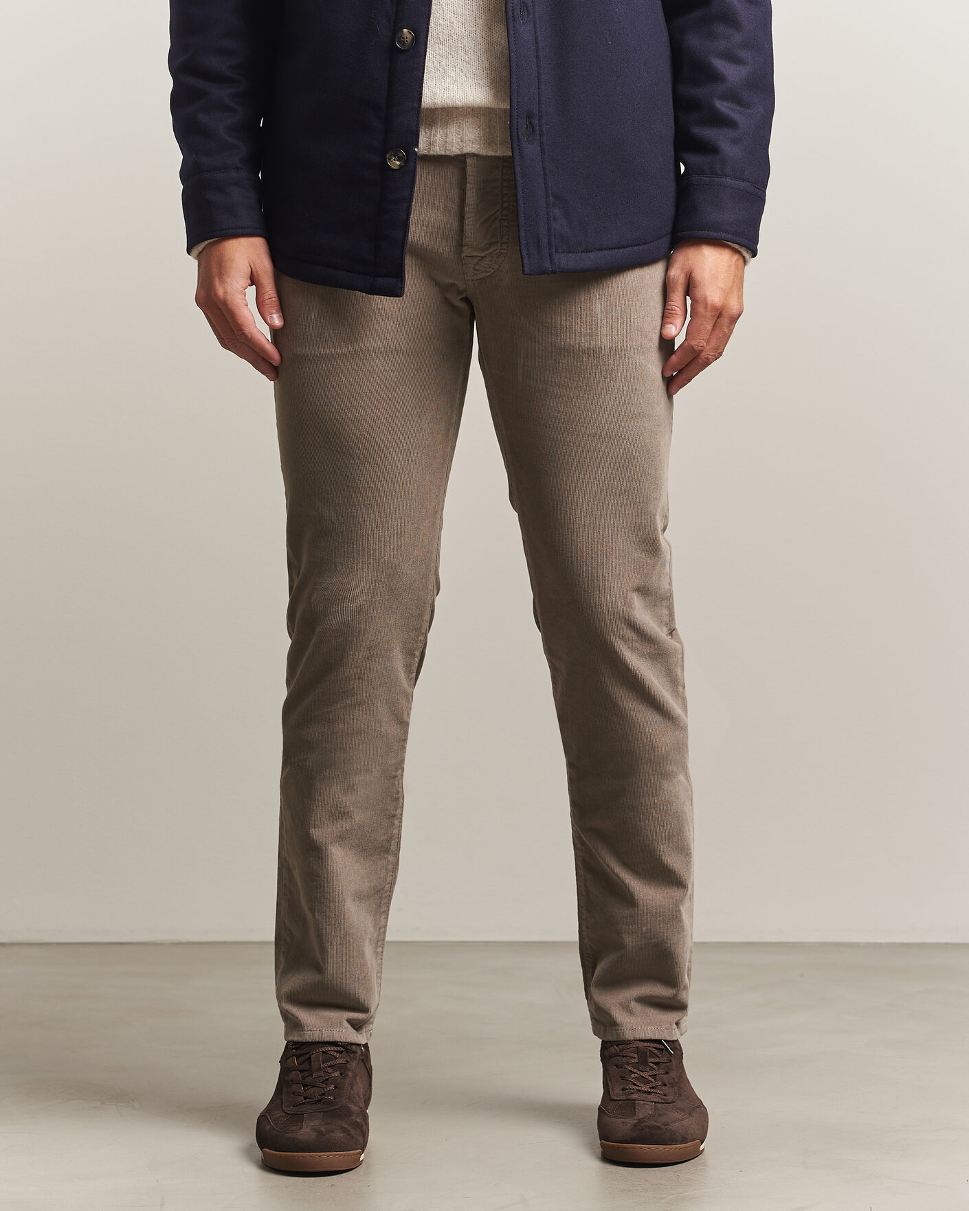 Men | Trousers | Jacob Cohën | Nick Slim Fit Cotton Trousers Grey