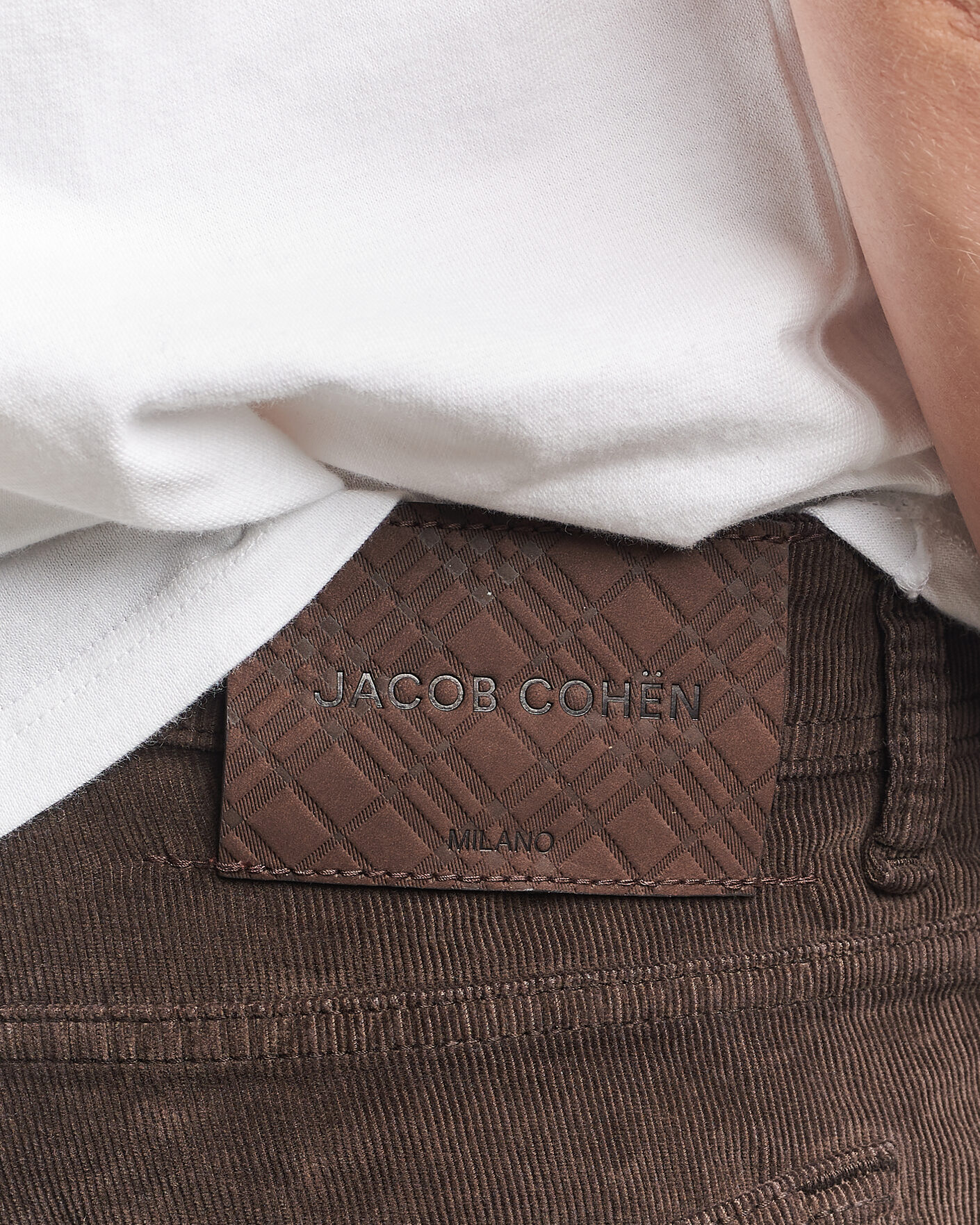 Men | Trousers | Jacob Cohën | Nick Slim Fit Cotton Trousers Brown