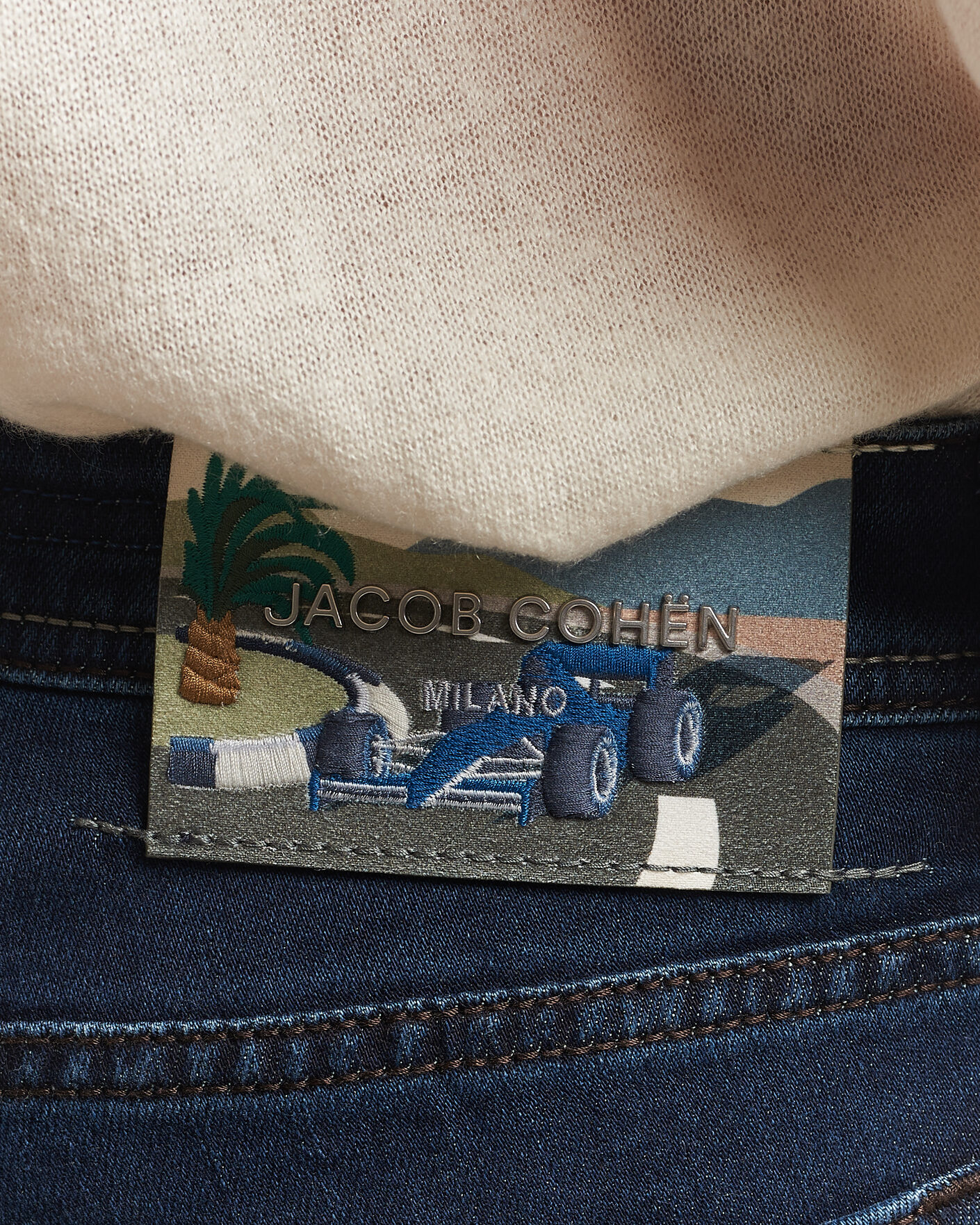 Men | Jeans | Jacob Cohën | Nick Slim Fit Washed Stretch Jeans Dark Blue