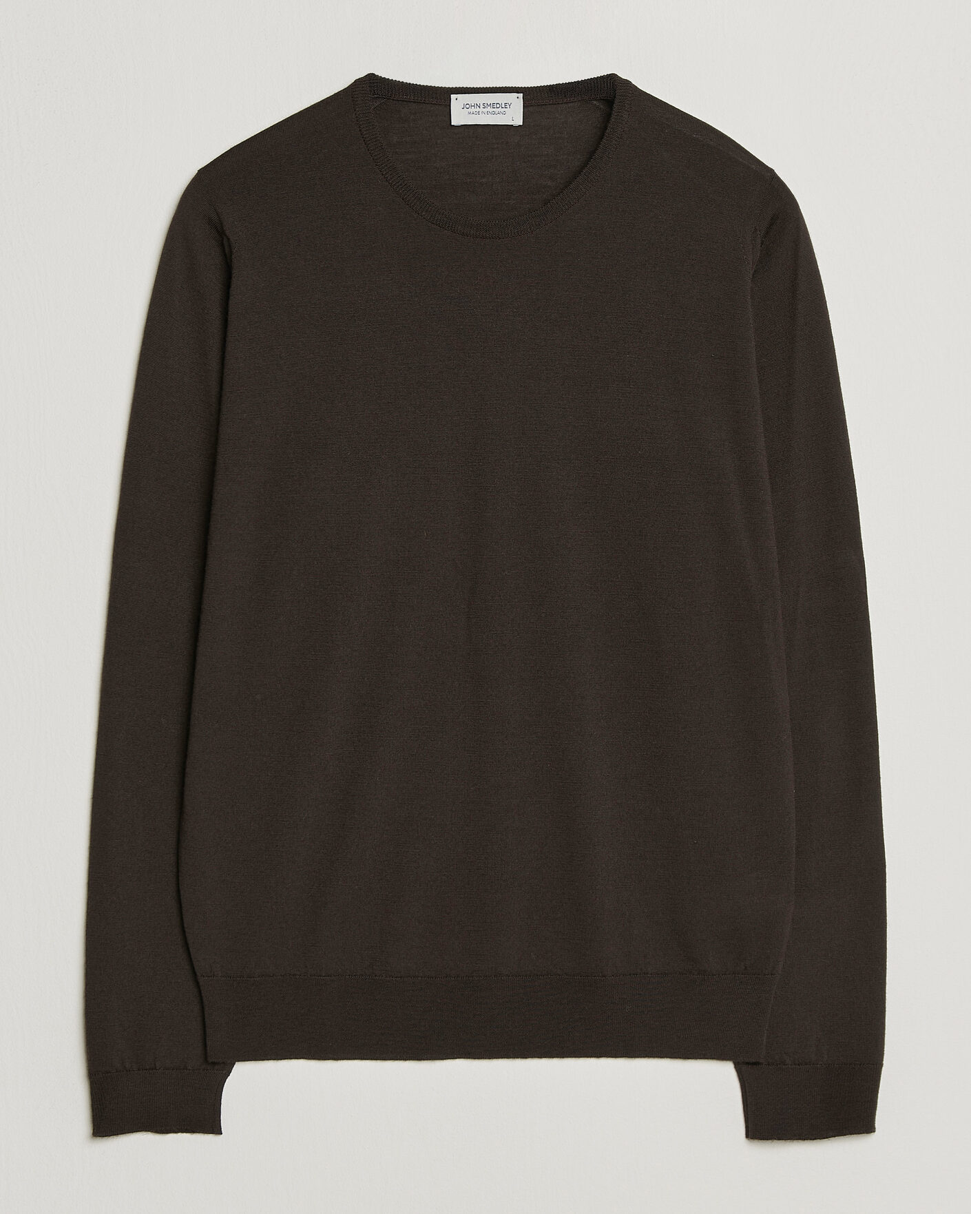 Men | Sweaters & Knitwear | John Smedley | Lundy Extra Fine Merino Crew Neck Faulkner Brown