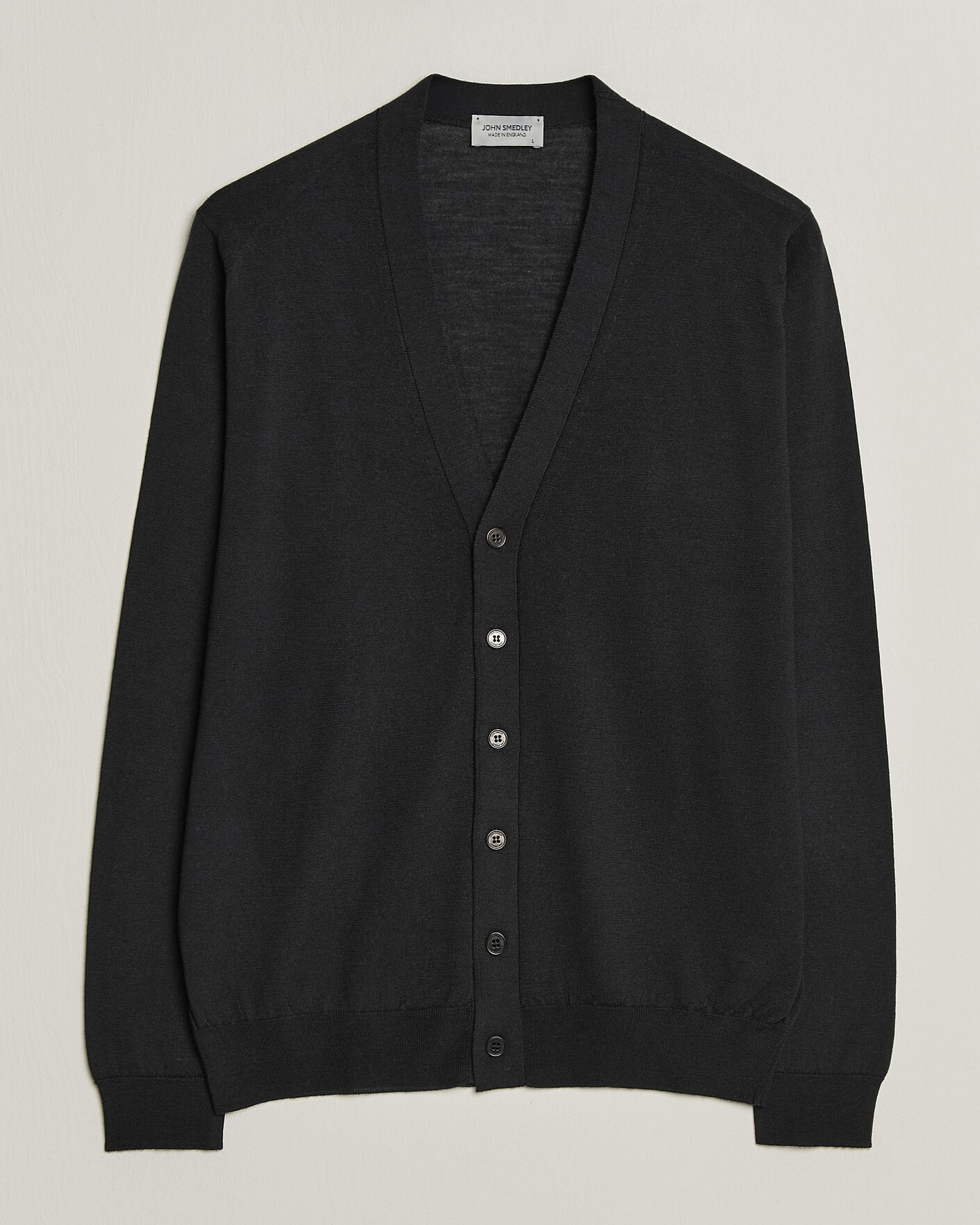 Men | Sweaters & Knitwear | John Smedley | Bradrick Extra Fine Merino Cardigan Black