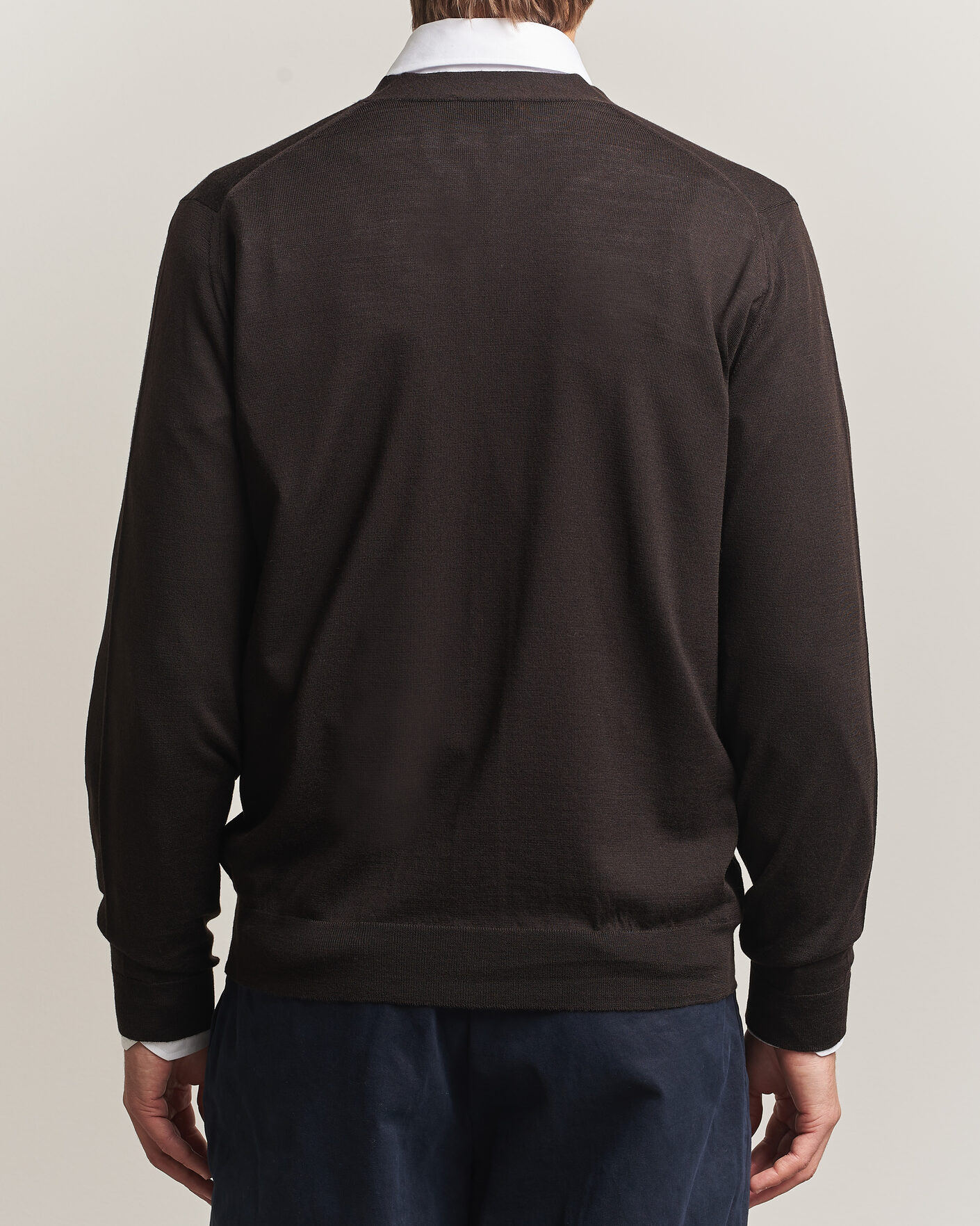 Men | Sweaters & Knitwear | John Smedley | Bradrick Extra Fine Merino Cardigan Faulkner Brown