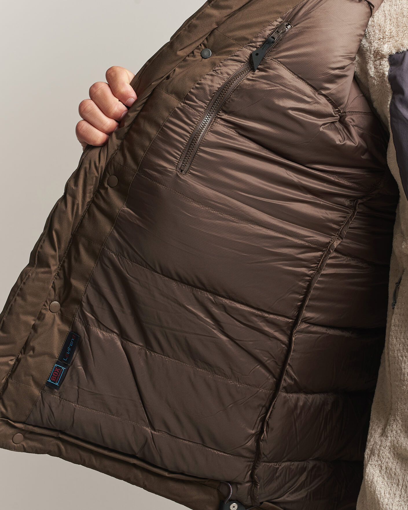 Men | Coats & Jackets | Klättermusen | Bore 3.0 Padded Jacket Slate Brown