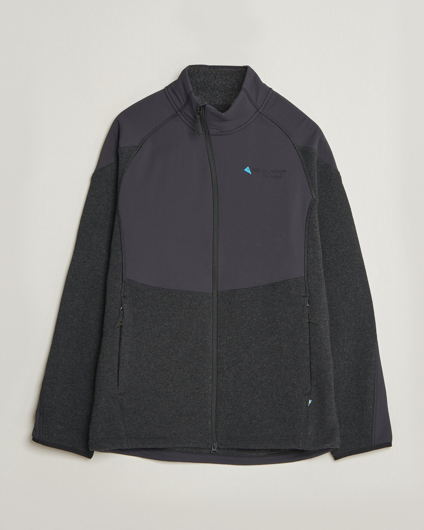 Men | Sweaters & Knitwear | Klättermusen | Balderus Wool Fleece Hood Jacket Black