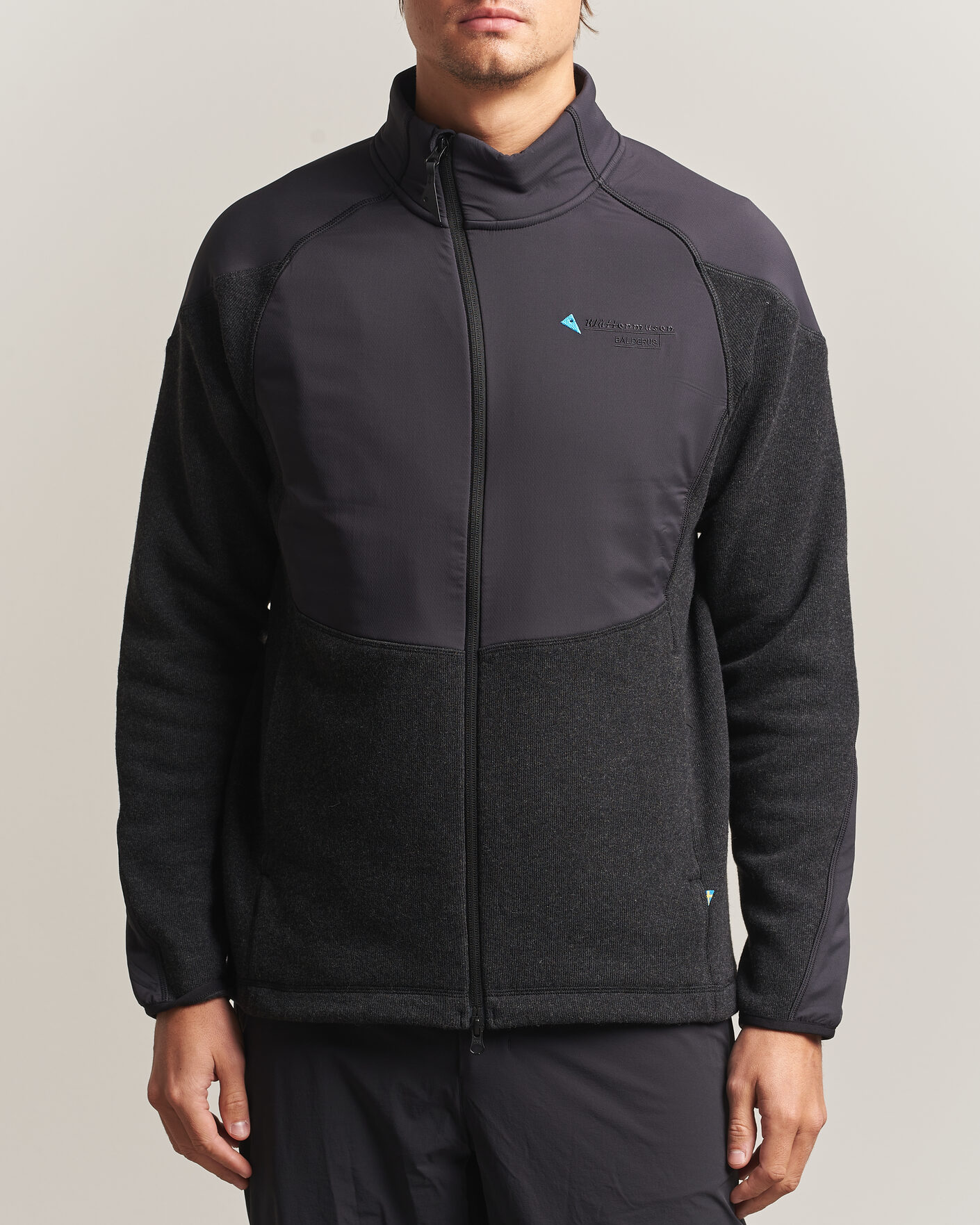 Men | Sweaters & Knitwear | Klättermusen | Balderus Wool Fleece Hood Jacket Black