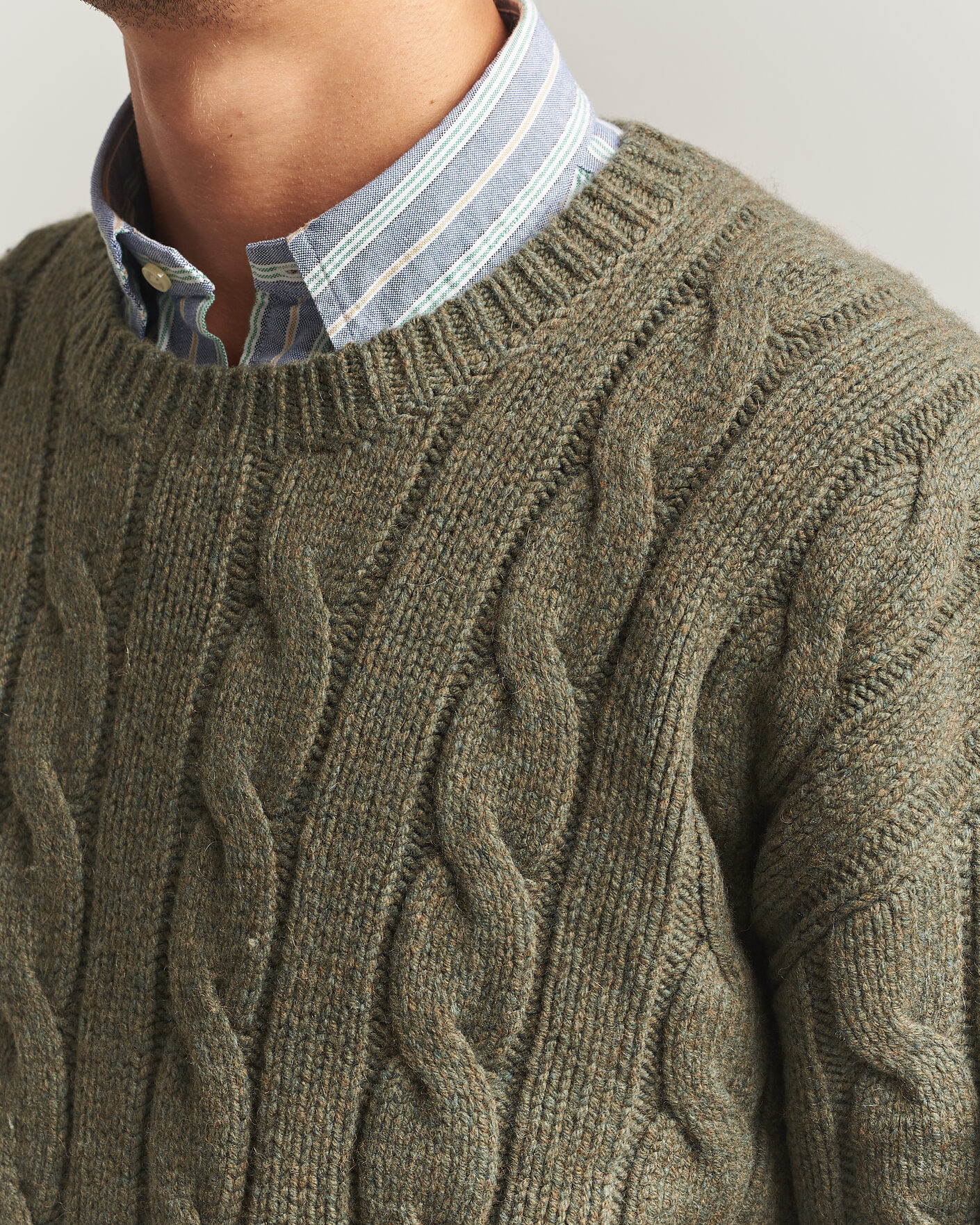Men | Sweaters & Knitwear | Polo Ralph Lauren | Exploded Cabel Sweater Treron Olive