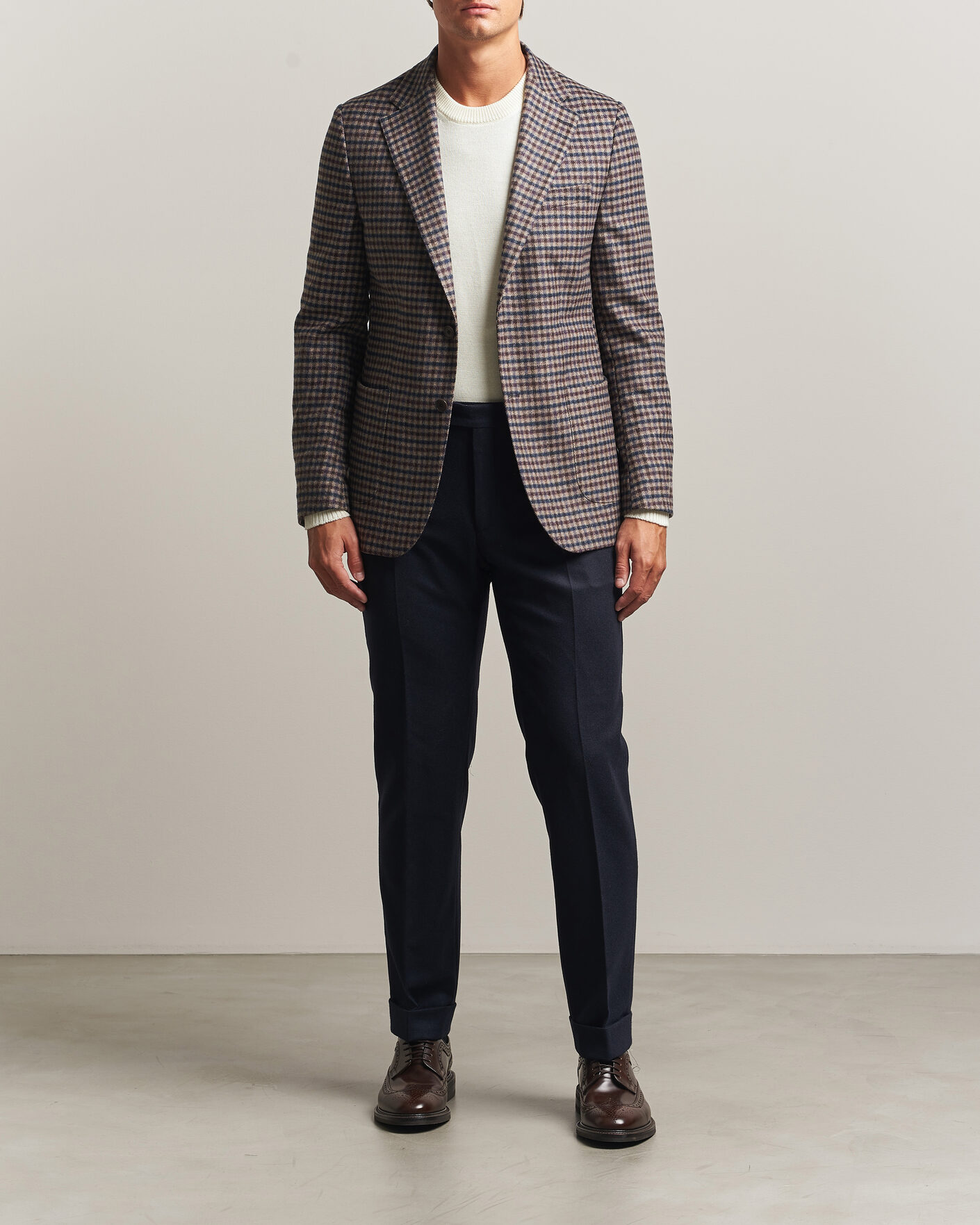 Men | Blazers | Morris | Soft Check Blazer Brown