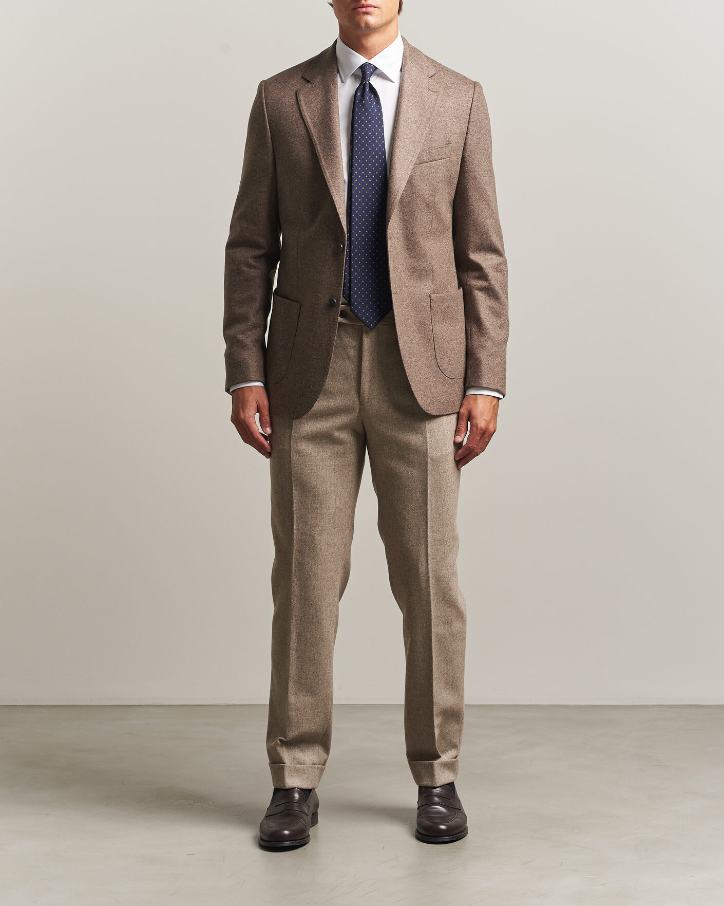 Men | Blazers | Morris | Wool Jersey Blazer Brown