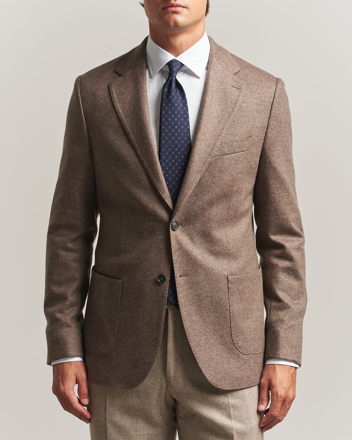Men | Blazers | Morris | Wool Jersey Blazer Brown