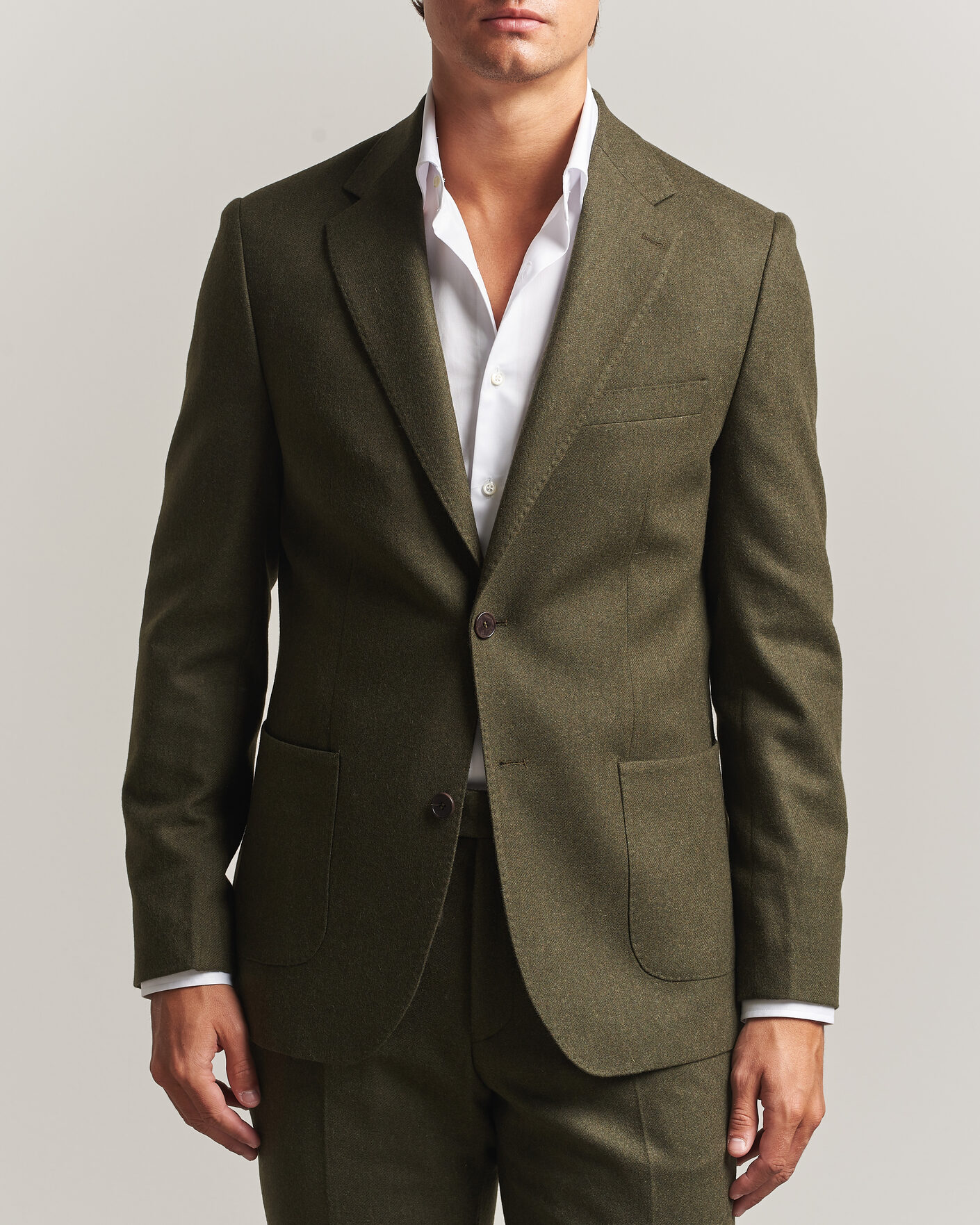 Men | Blazers | Morris | Flannel Suit Blazer Green