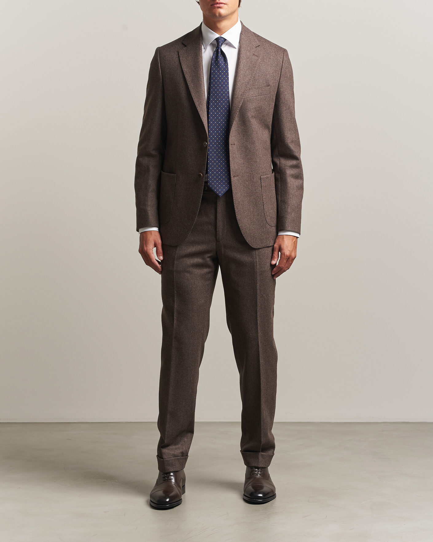 Men | Blazers | Morris | Flannel Suit Blazer Brown