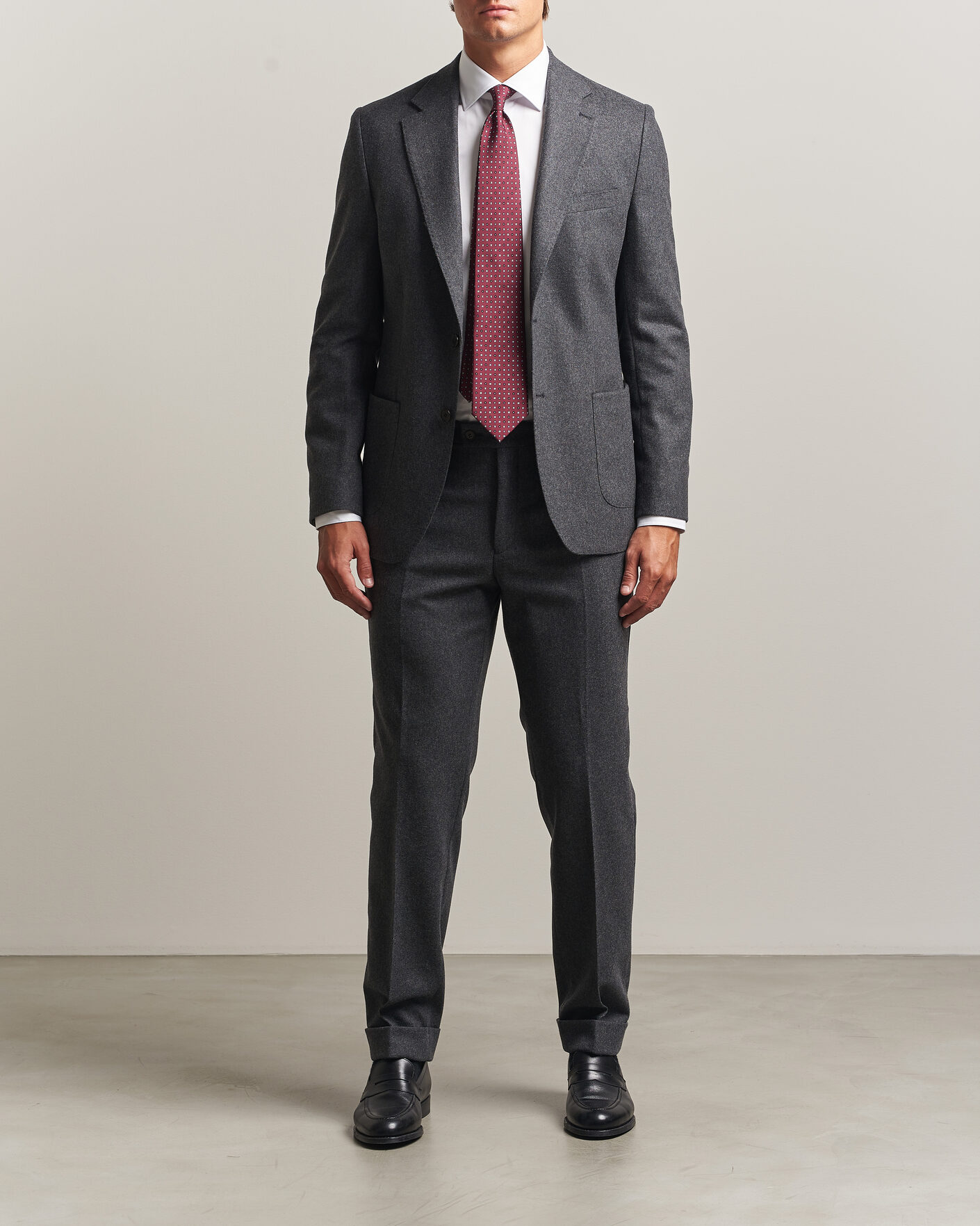 Men | Blazers | Morris | Flannel Suit Blazer Grey