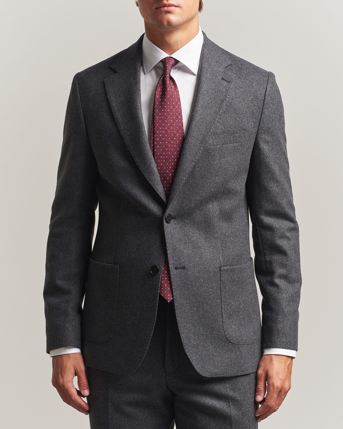 Men | Blazers | Morris | Flannel Suit Blazer Grey