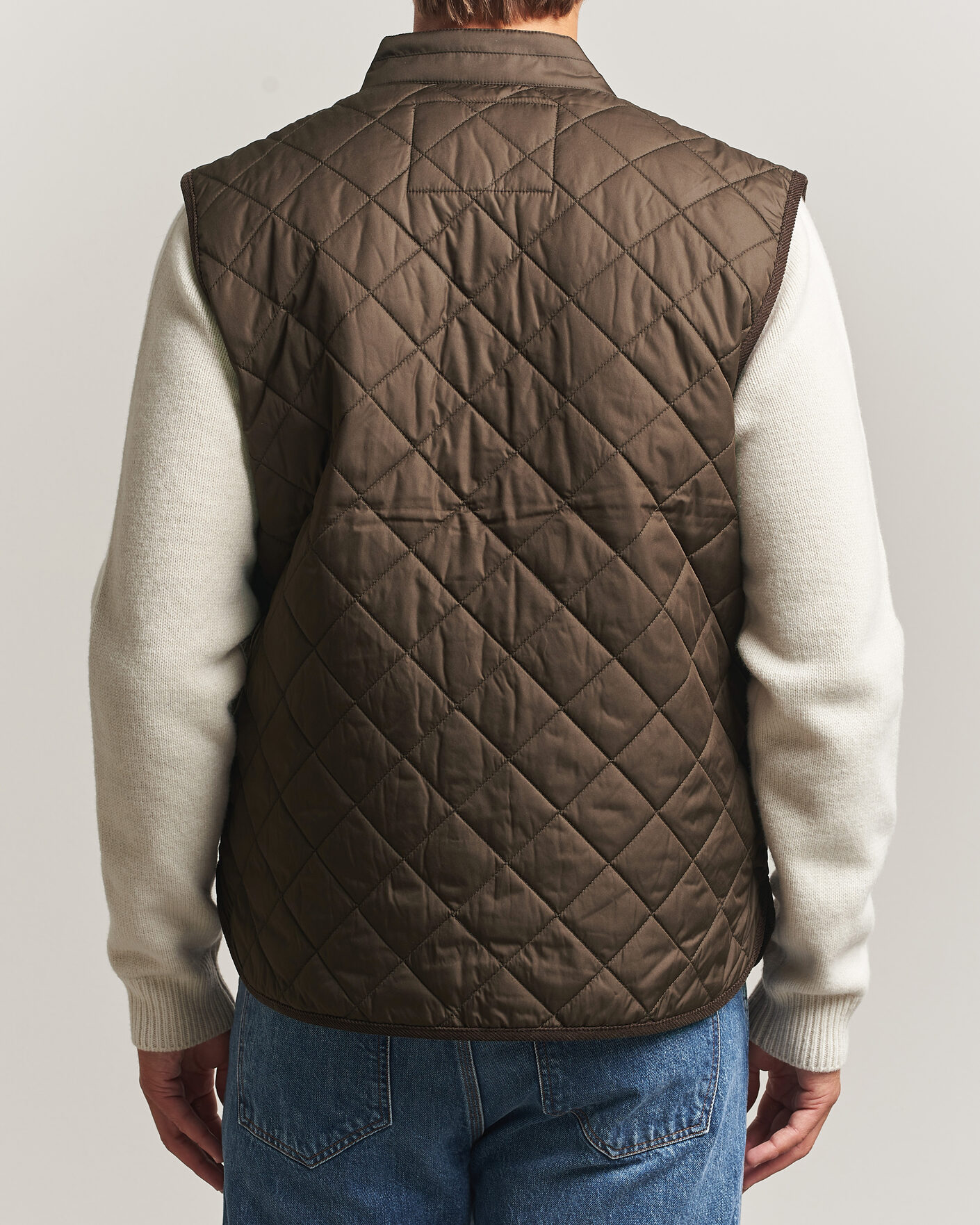 Men | Gilets | Morris | Teddy Quilted Vest Brown