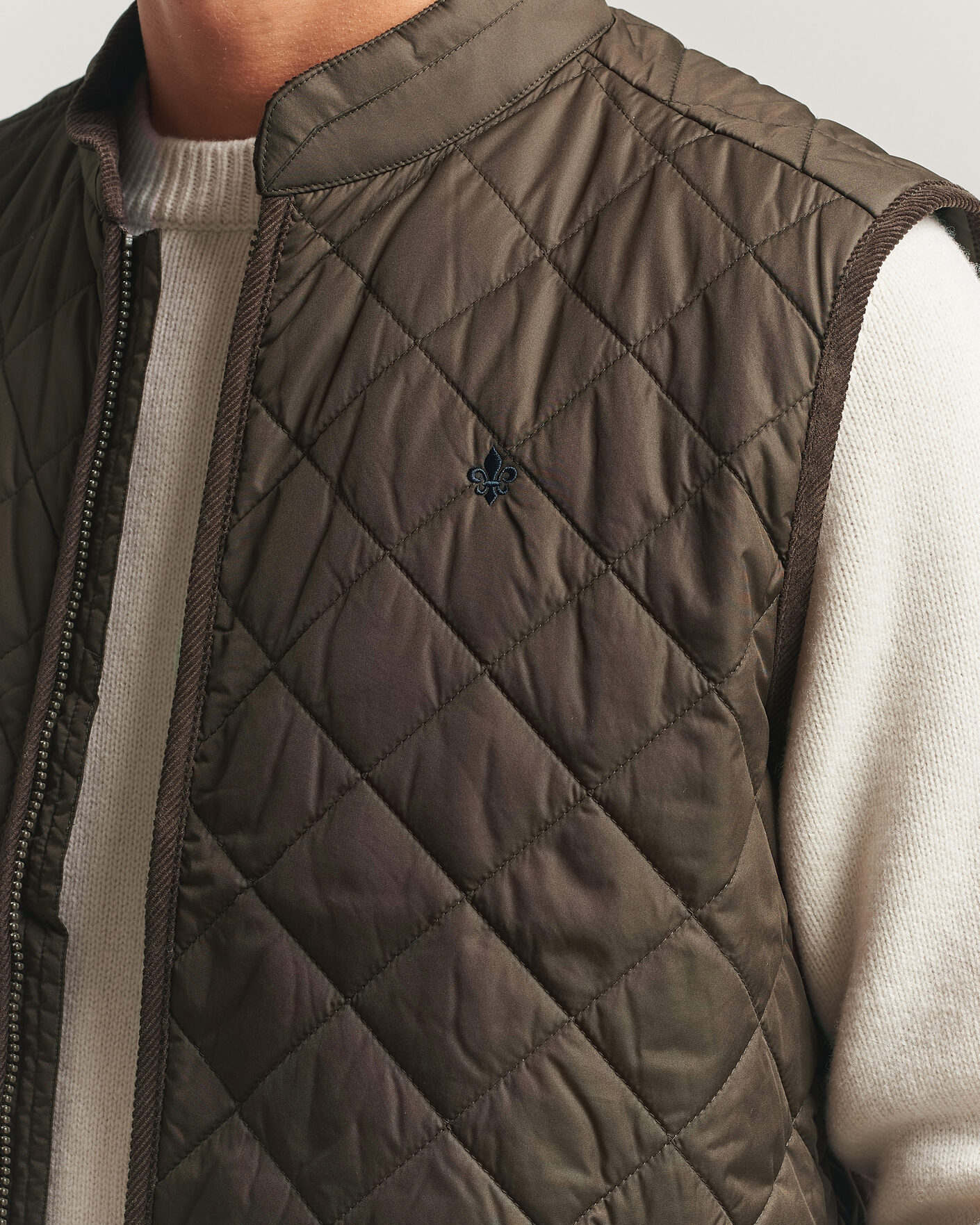 Men | Gilets | Morris | Teddy Quilted Vest Brown